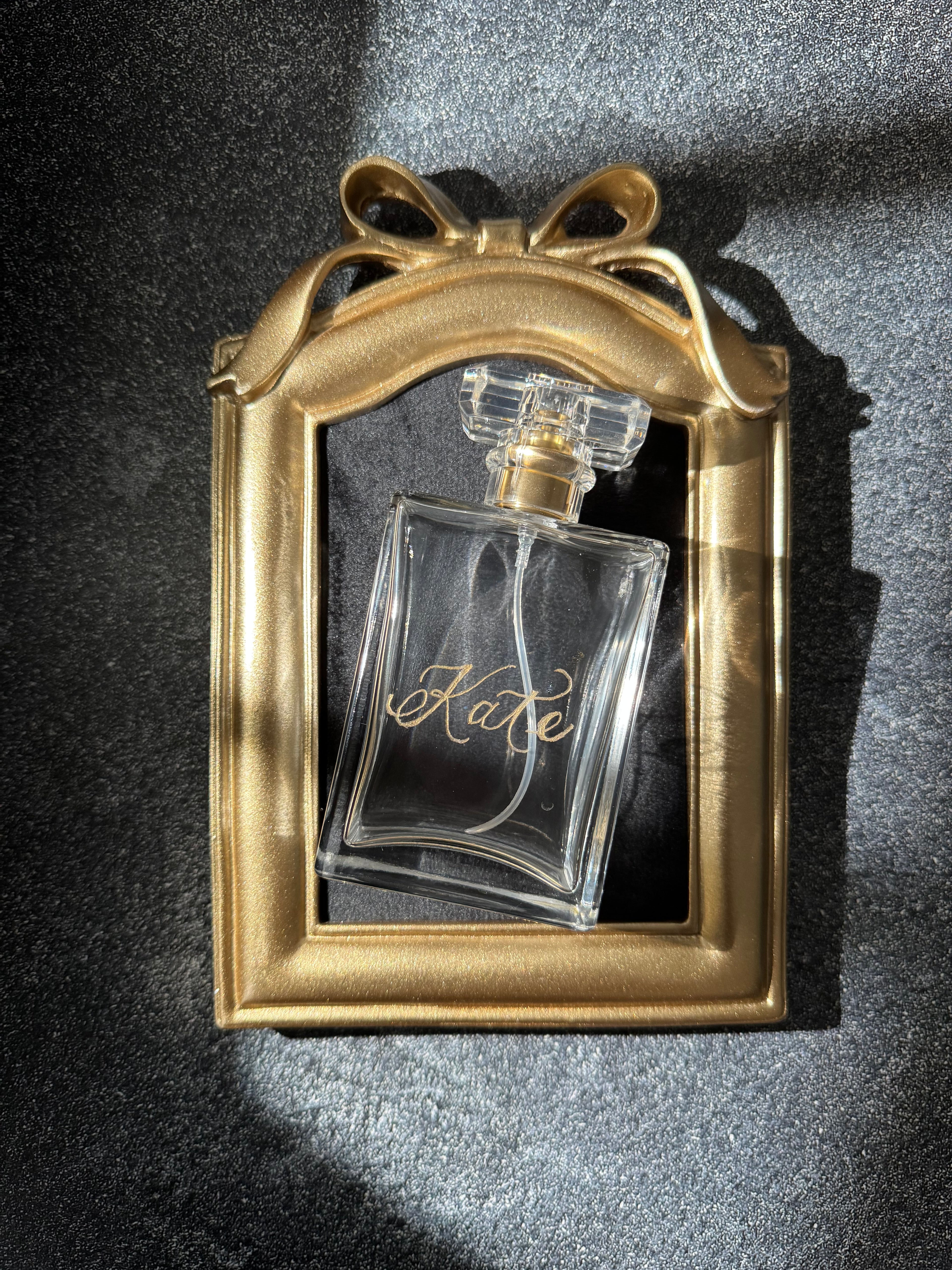 Personalized Engraving Service on Glass Perfume Bottle: Custom Name, Message on Gift