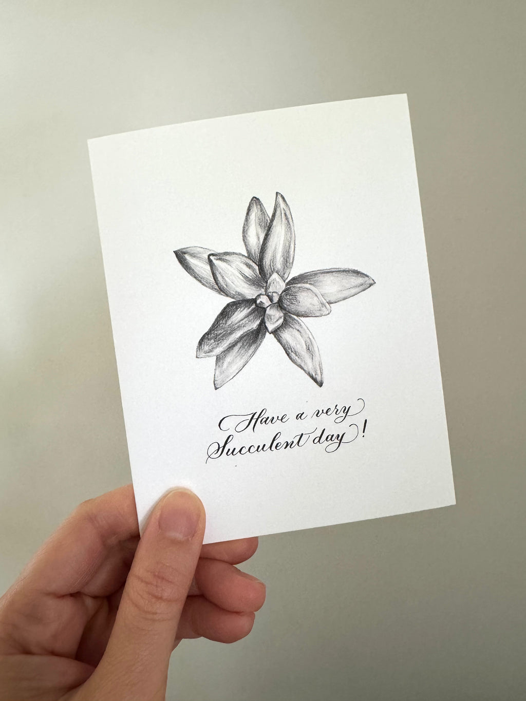 Greeting Card Design Service - Calligraphy & Graphite Art