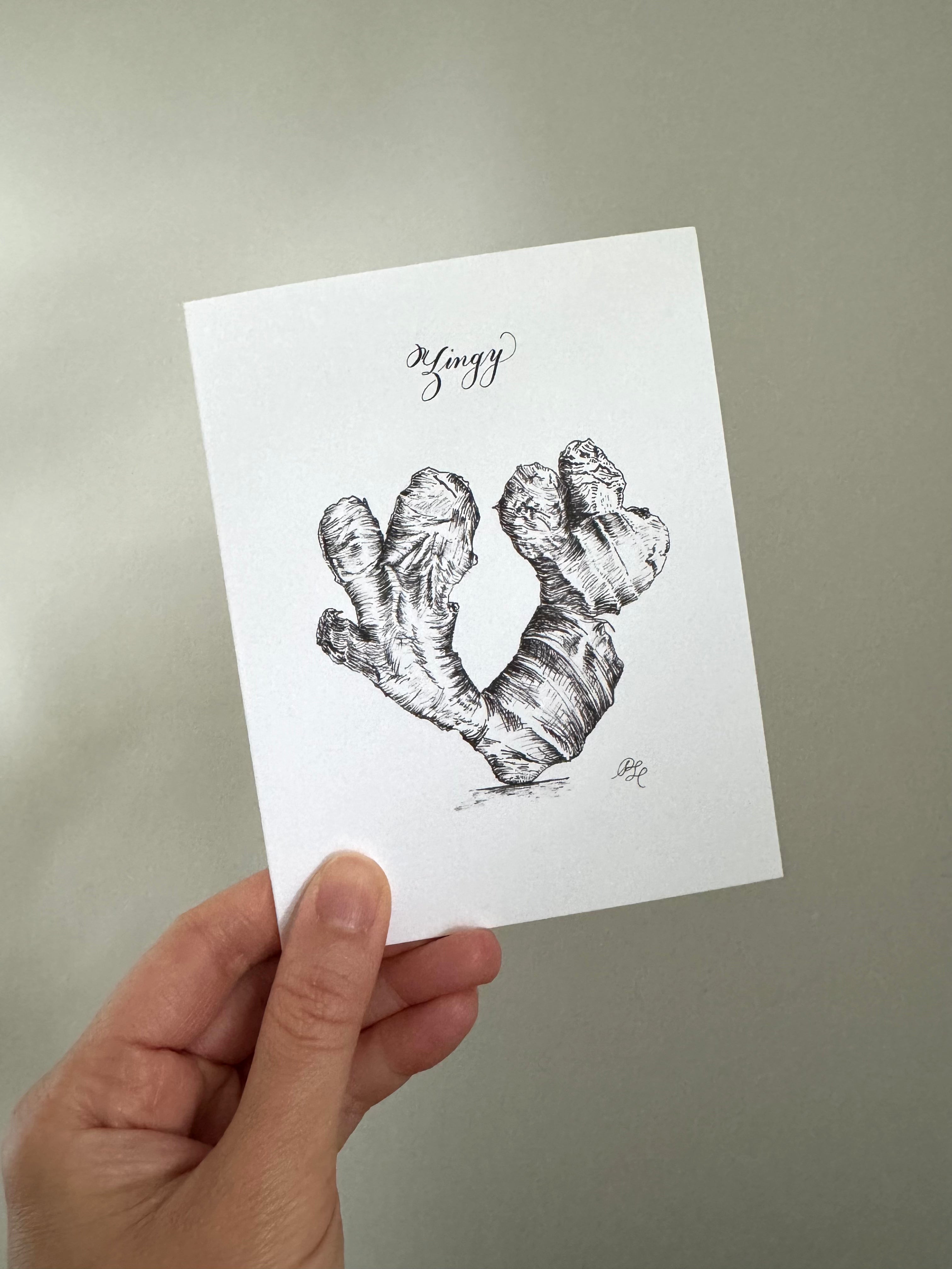 Greeting Card Design Service - Calligraphy & Graphite Art