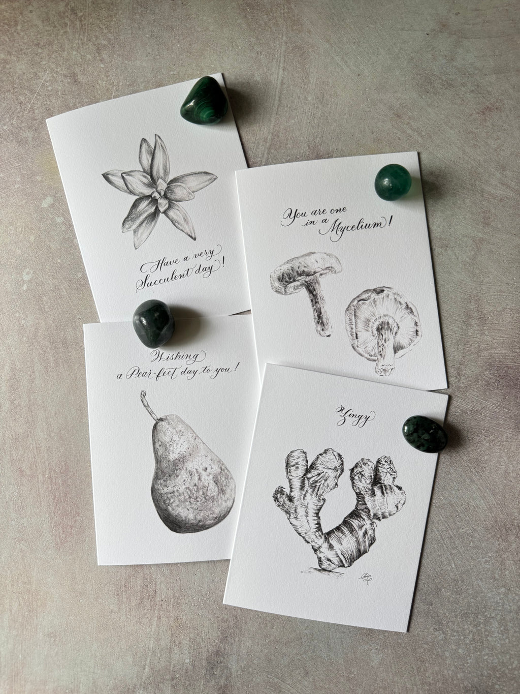 Greeting Card Design Service - Calligraphy & Graphite Art