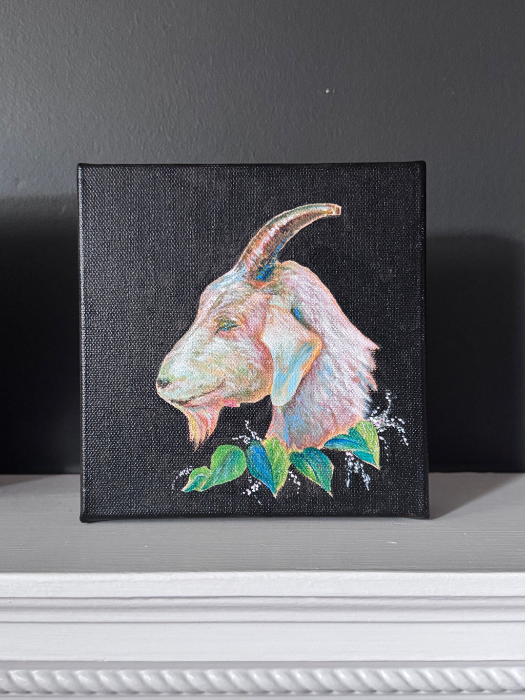 PREVIEW - Greatest of All Time Goats - Diptych (Pair of Paintings) Goat Painting - Original Goats Painting – Fauna Fine Art by NJ Artist