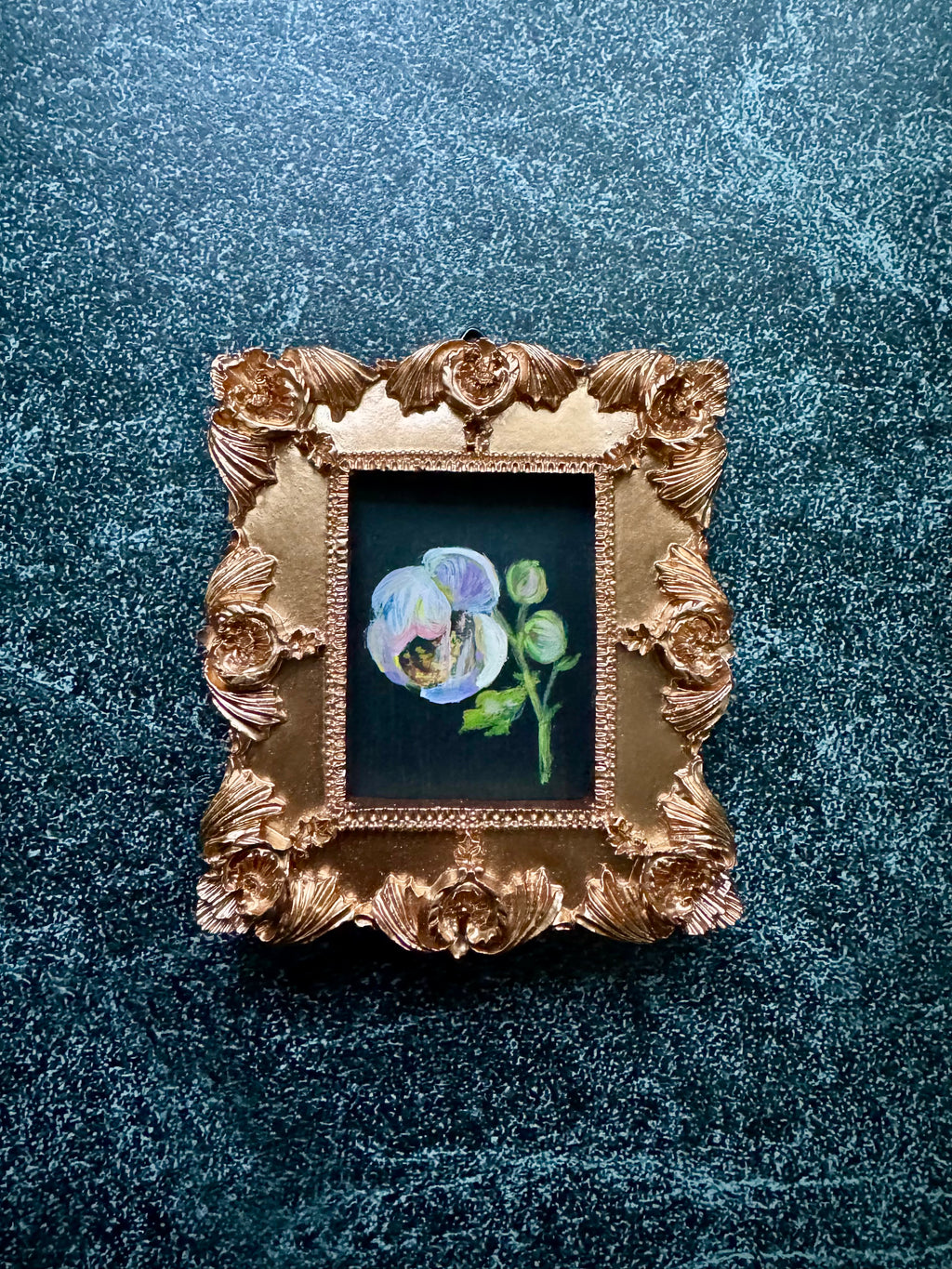 RESERVED - Tiny Treasures Collection - Colony I, #3 of 7 Bumblebee Foraging from Hanging Anemone