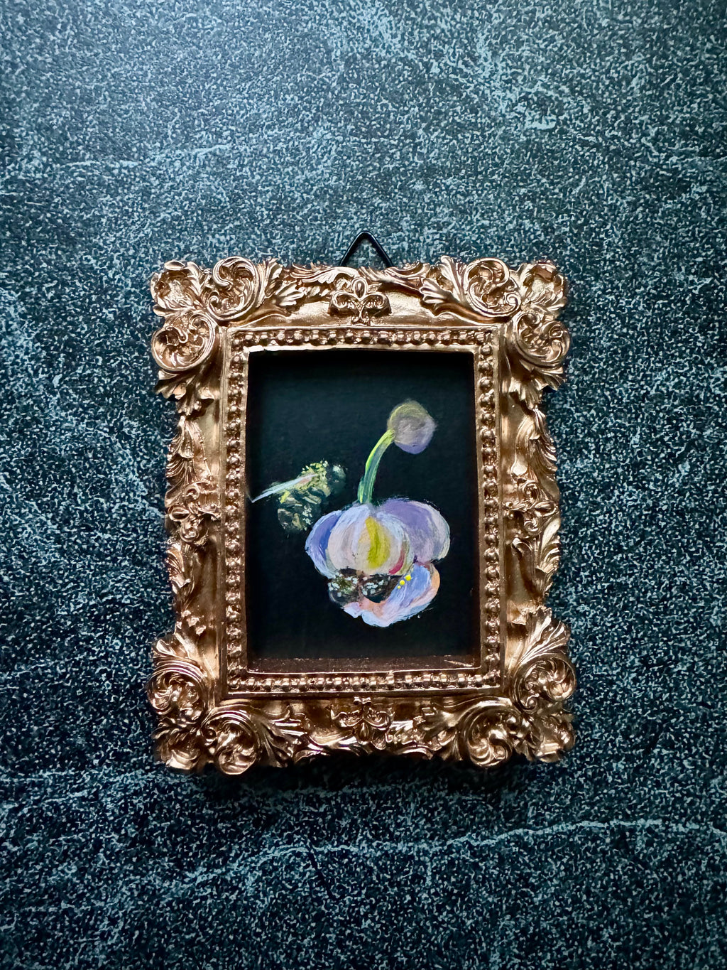 AVAILABLE - Tiny Treasures Collection - Colony I, #5 of 7 Three Bumblebees, Hanging Anemone & Bud