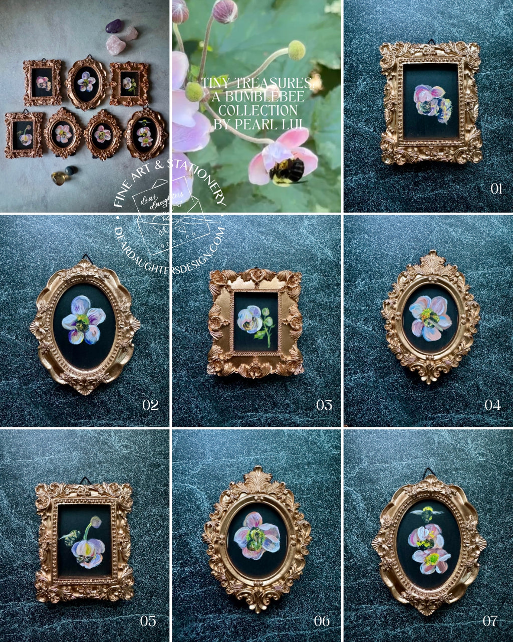 AVAILABLE - Tiny Treasures Collection - Colony I, #6 of 7 Bumblebee Napping in Open Anemone