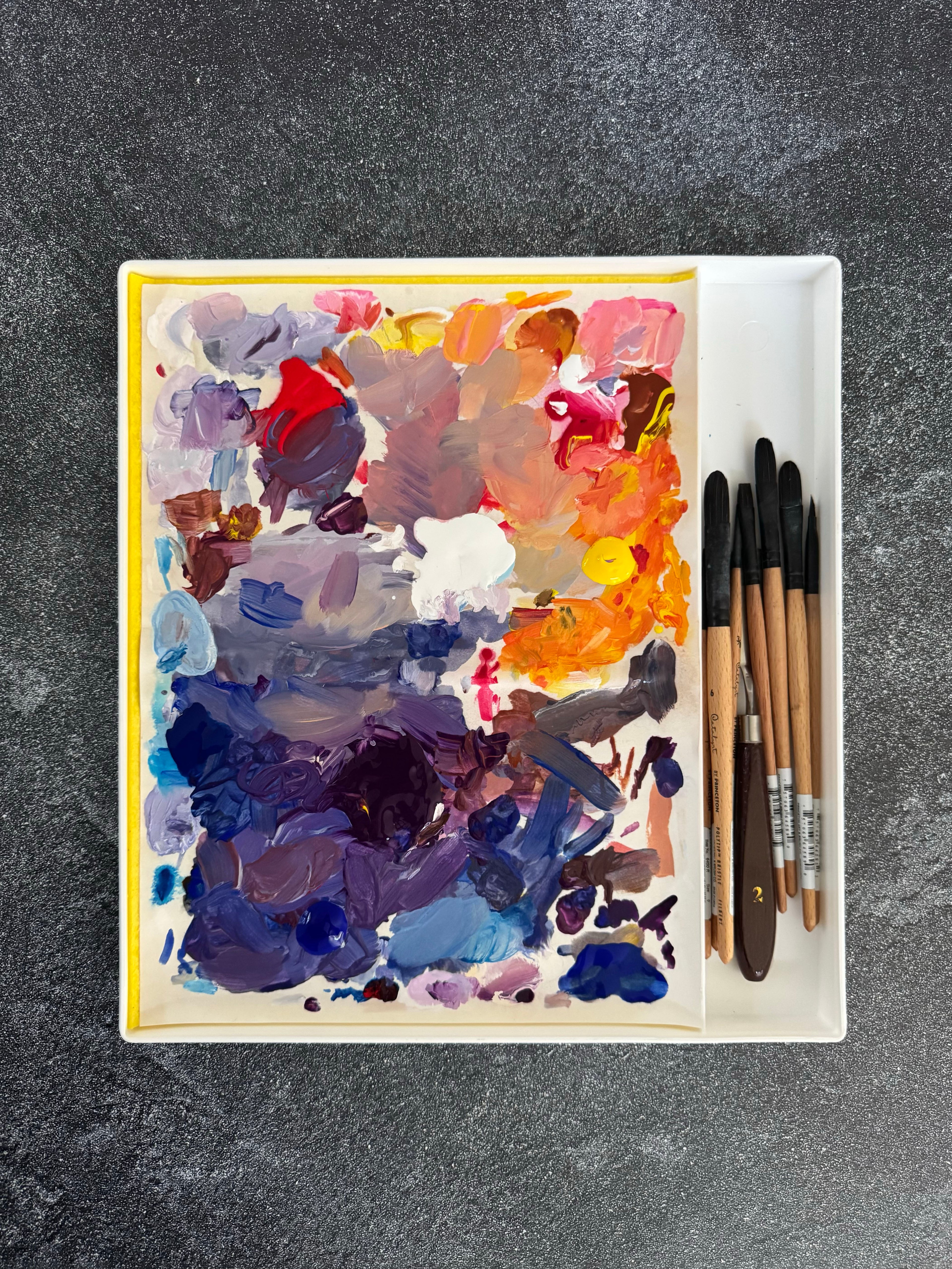 DONATED - The World is Your Oyster Collection - #5 Atlantic Mussel Painting - Original Seashell Painting – Coastal Fine Art by NJ Artist