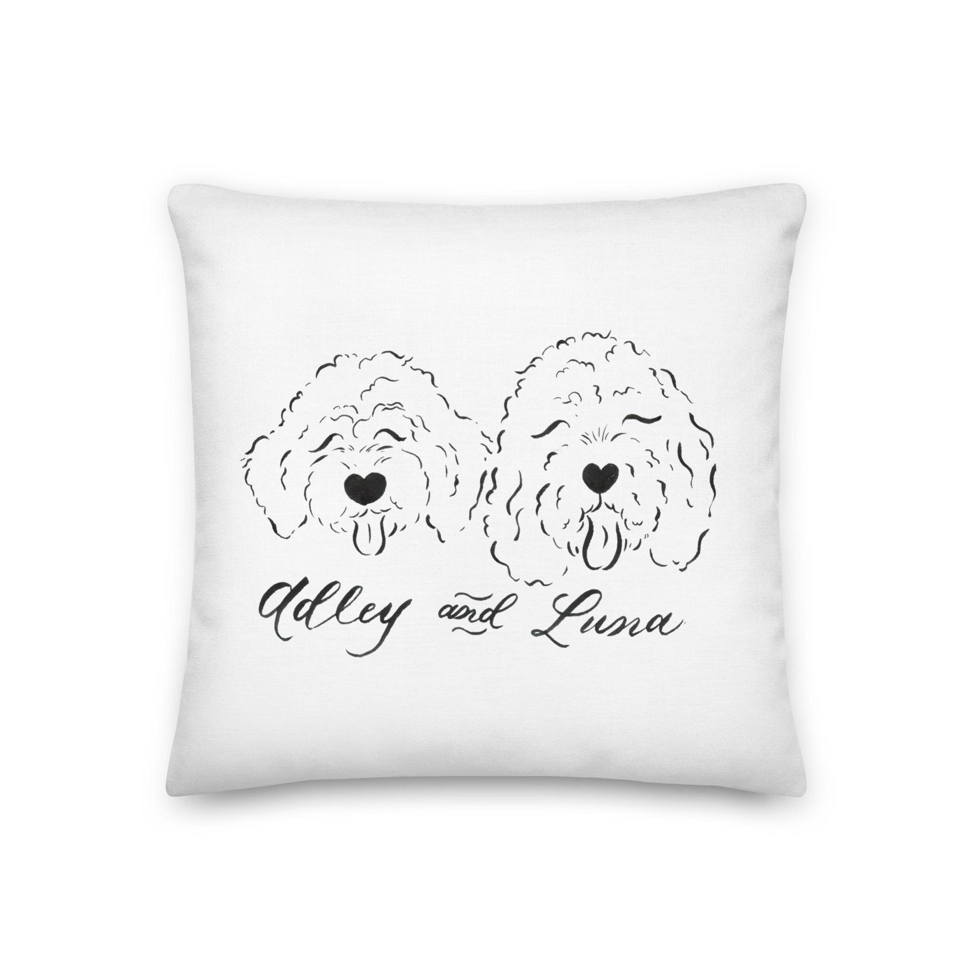 CUSTOM - Adley and Luna - Premium Pillow - CUSTOM - Dear Daughters Design