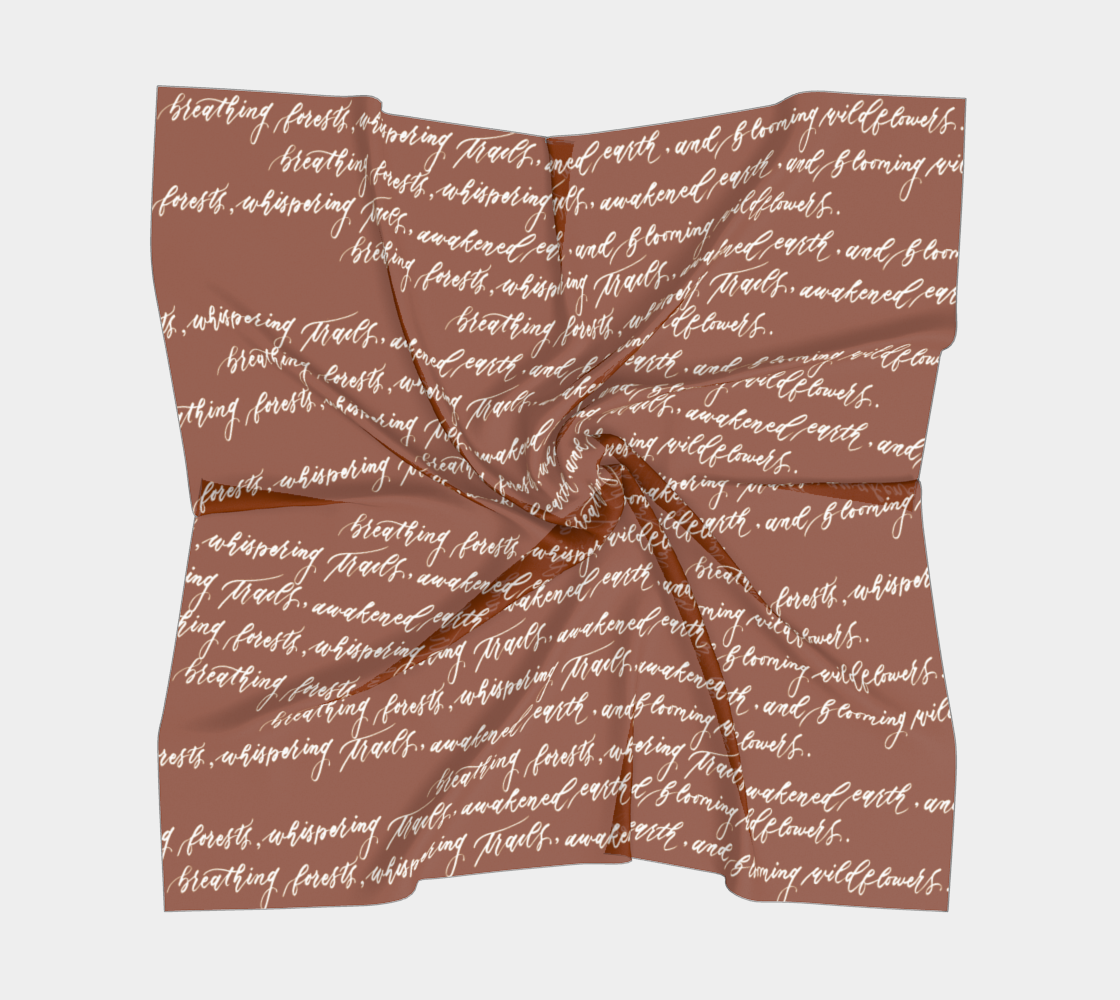 Breathing Forests & Whispering Trails Scarf - Canyon