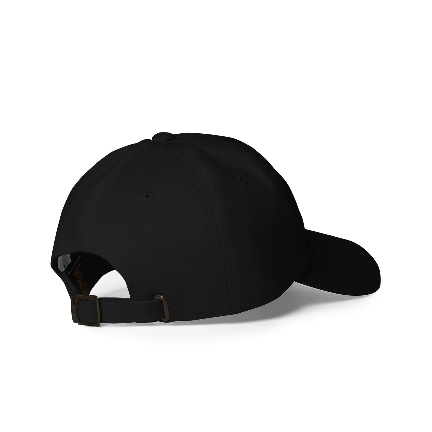 Embroidered Black Script "Girl Dad" Calligraphy Black Embroidery on Black 100% Cotton Chino Twill Dad Cap