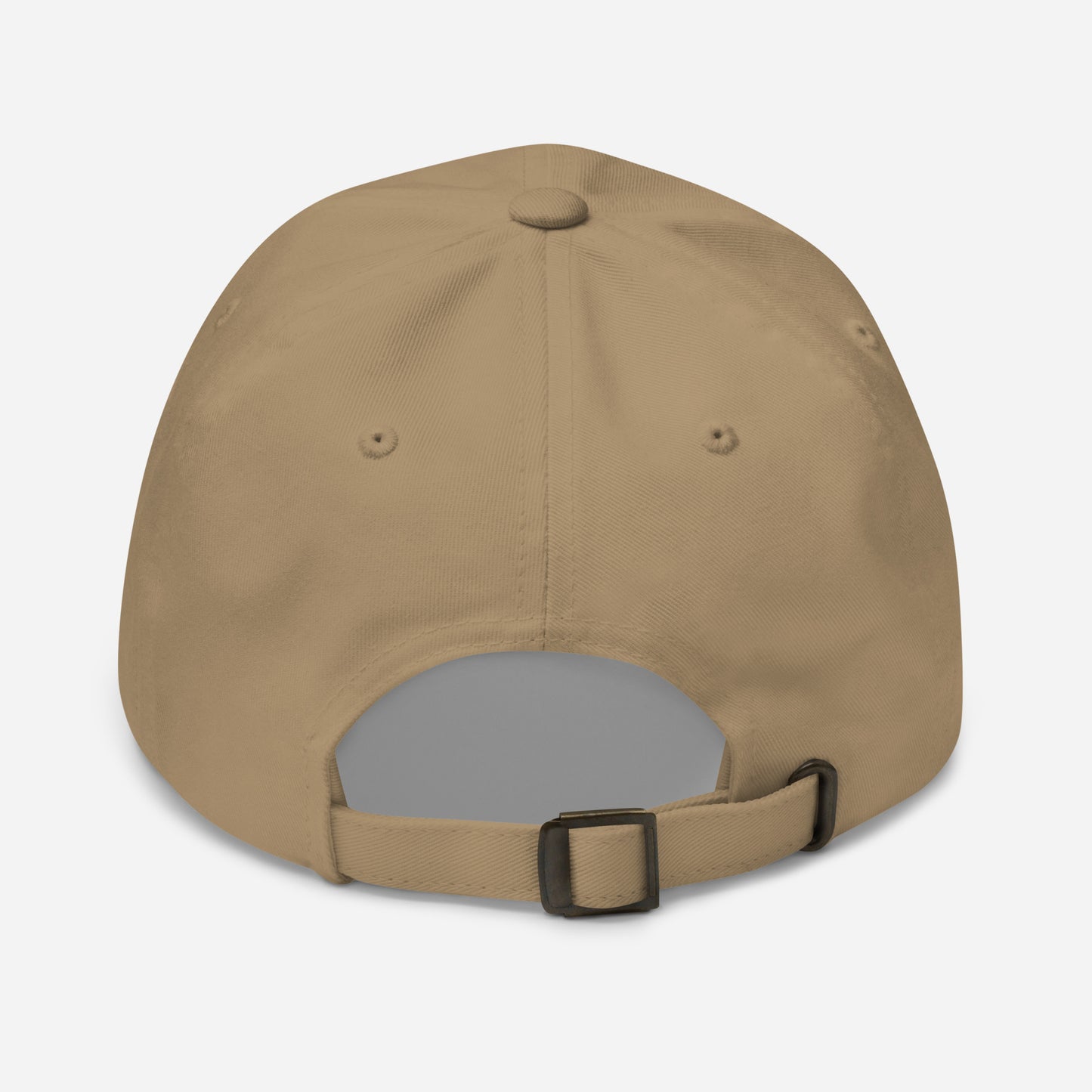 Embroidered Gold Script "Girl Dad" Calligraphy Gold Embroidery on Khaki 100% Cotton Chino Twill Dad Cap