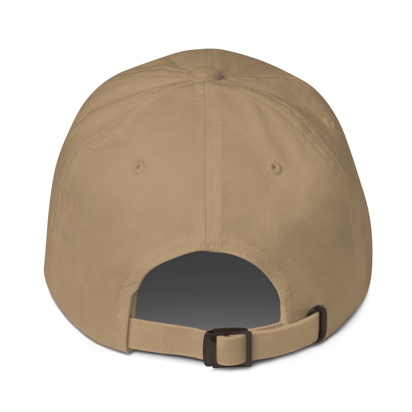 Embroidered Gold Script "Girl Dad" Calligraphy Gold Embroidery on Khaki 100% Cotton Chino Twill Dad Cap