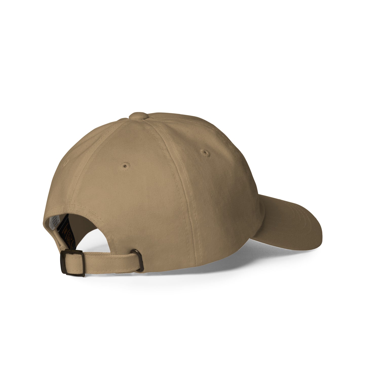 Embroidered Gold Script "Girl Dad" Calligraphy Gold Embroidery on Khaki 100% Cotton Chino Twill Dad Cap