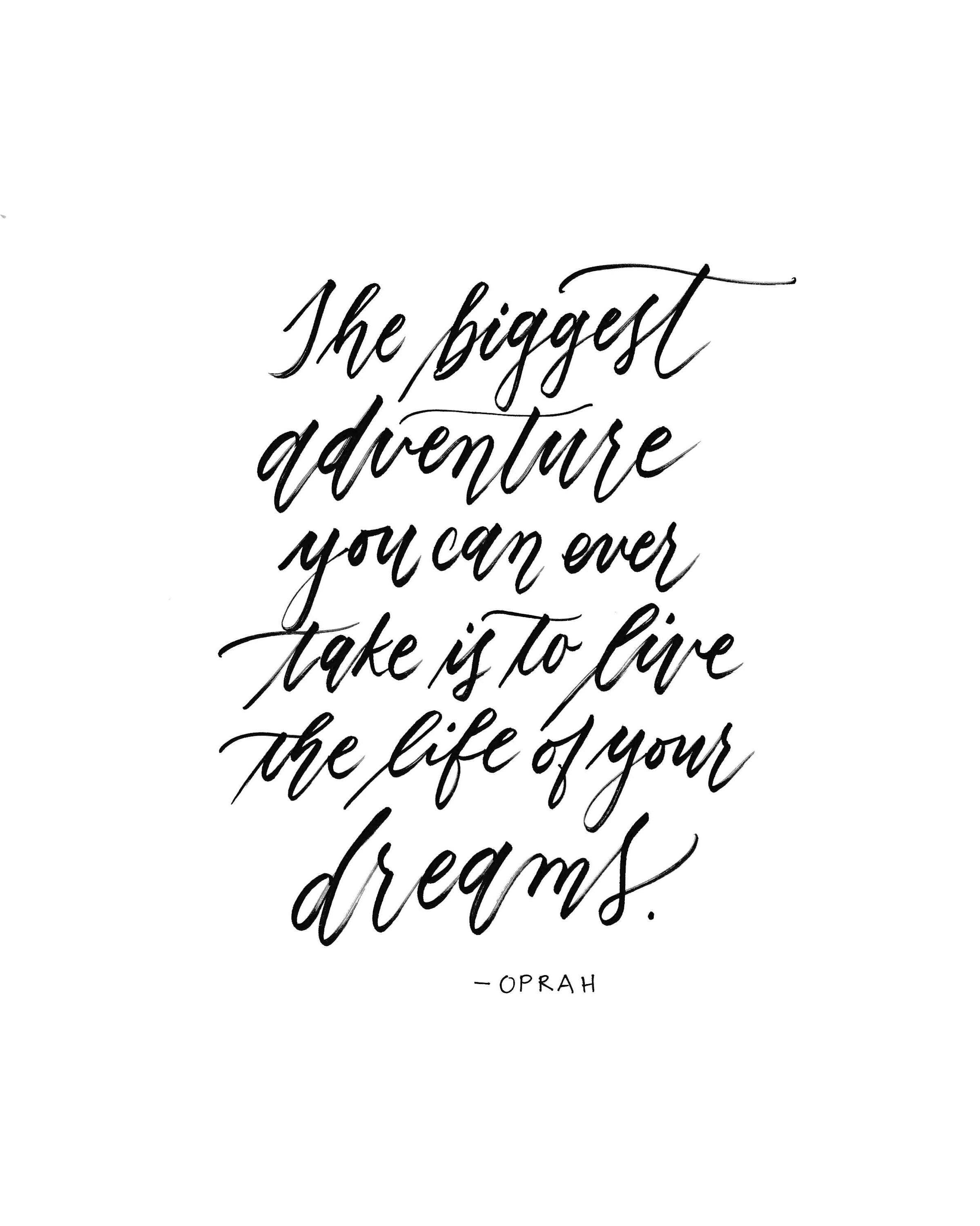 Custom Ink Brush Calligraphy - Personalized Quote