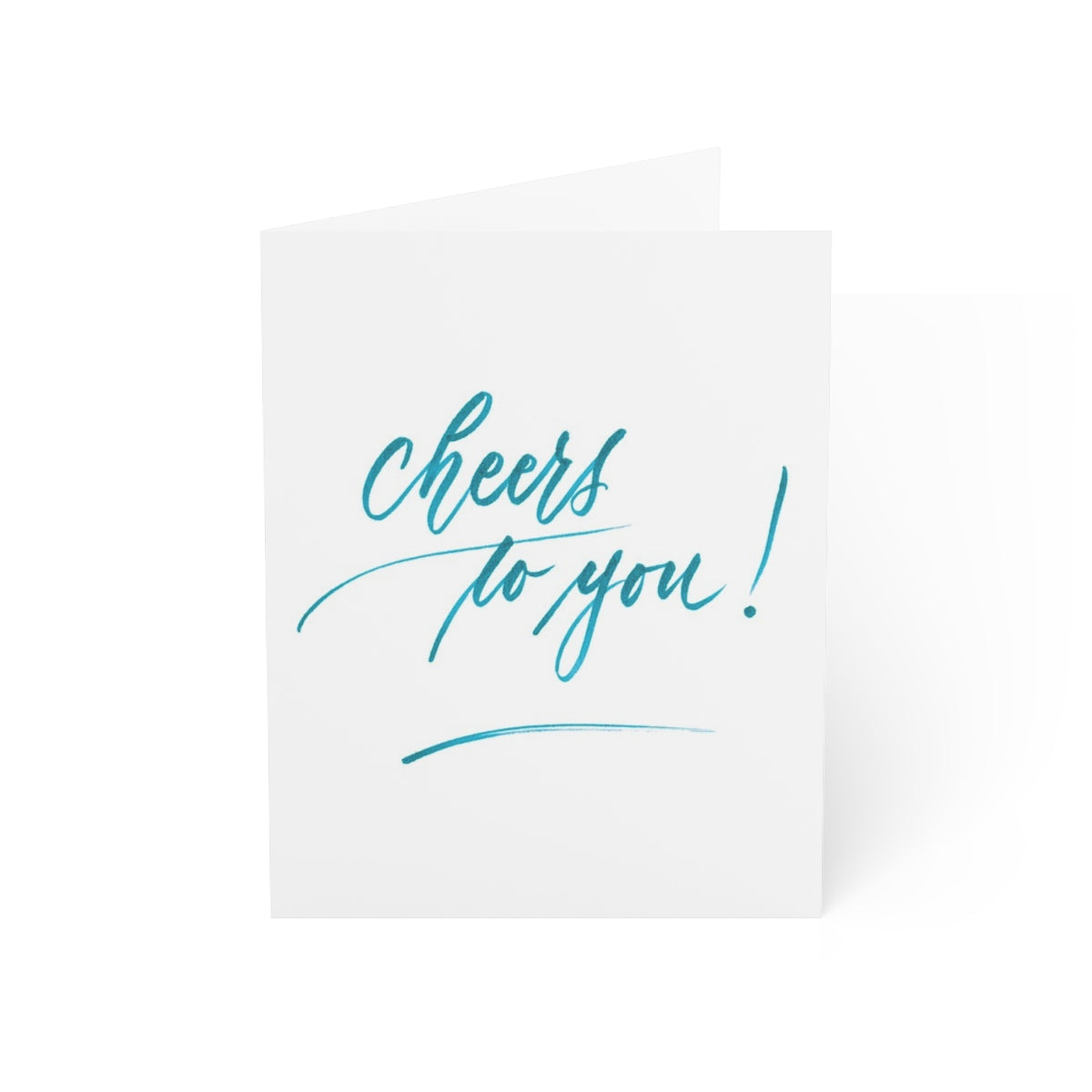 "Cheers to you!" Turquoise Thank You Greeting Card - Gratitude #07