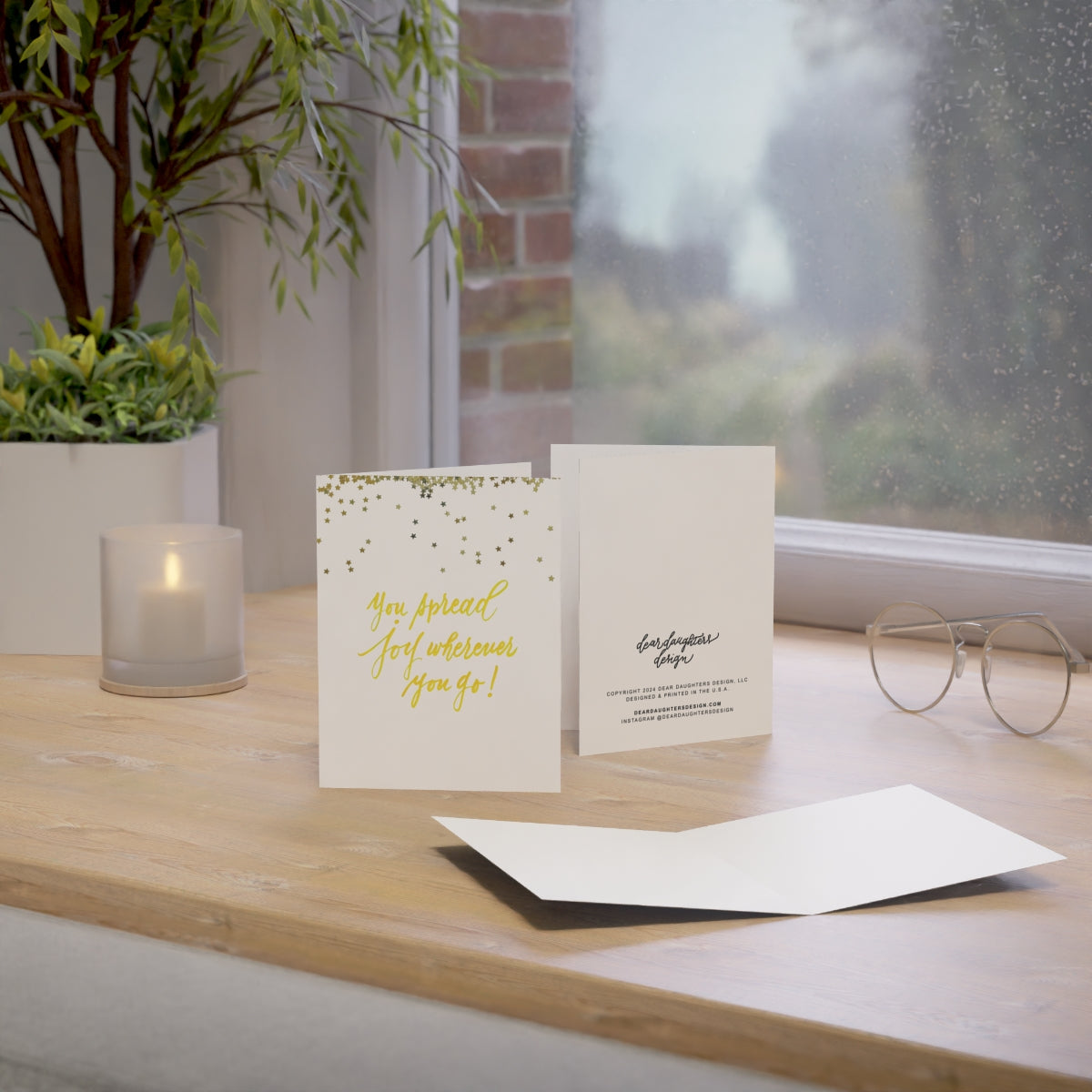 "You spread joy wherever you go!" Yellow Thank You Greeting Card - Gratitude #04