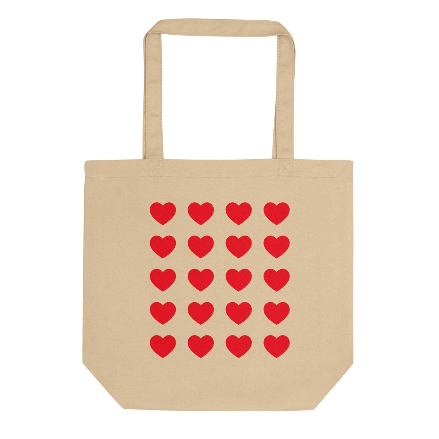Red Hearts Eco Tote Bag - Dear Daughters Design