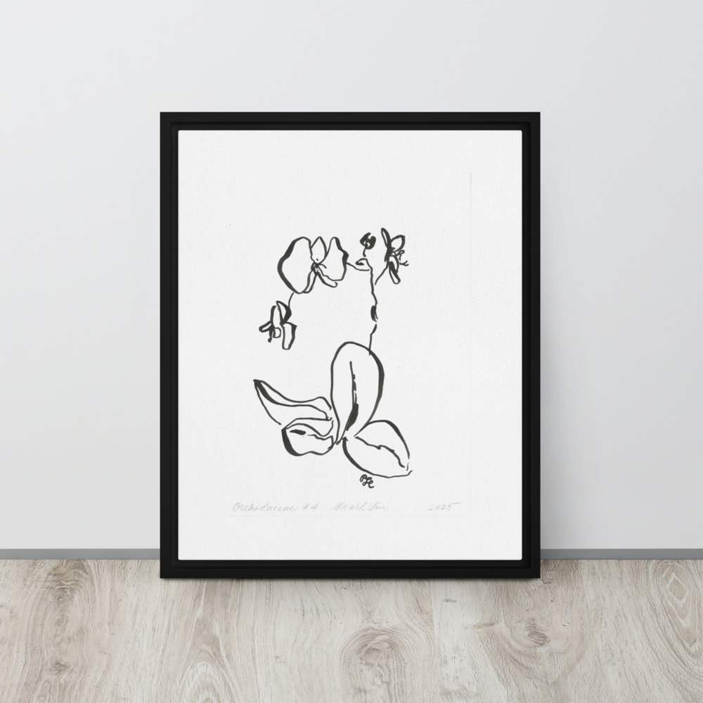 Orchidaceae #4 - Reprinted on Framed Canvas