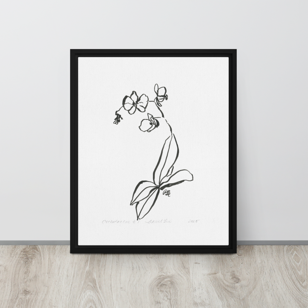 Orchidaceae #1 - Reprinted on Framed canvas
