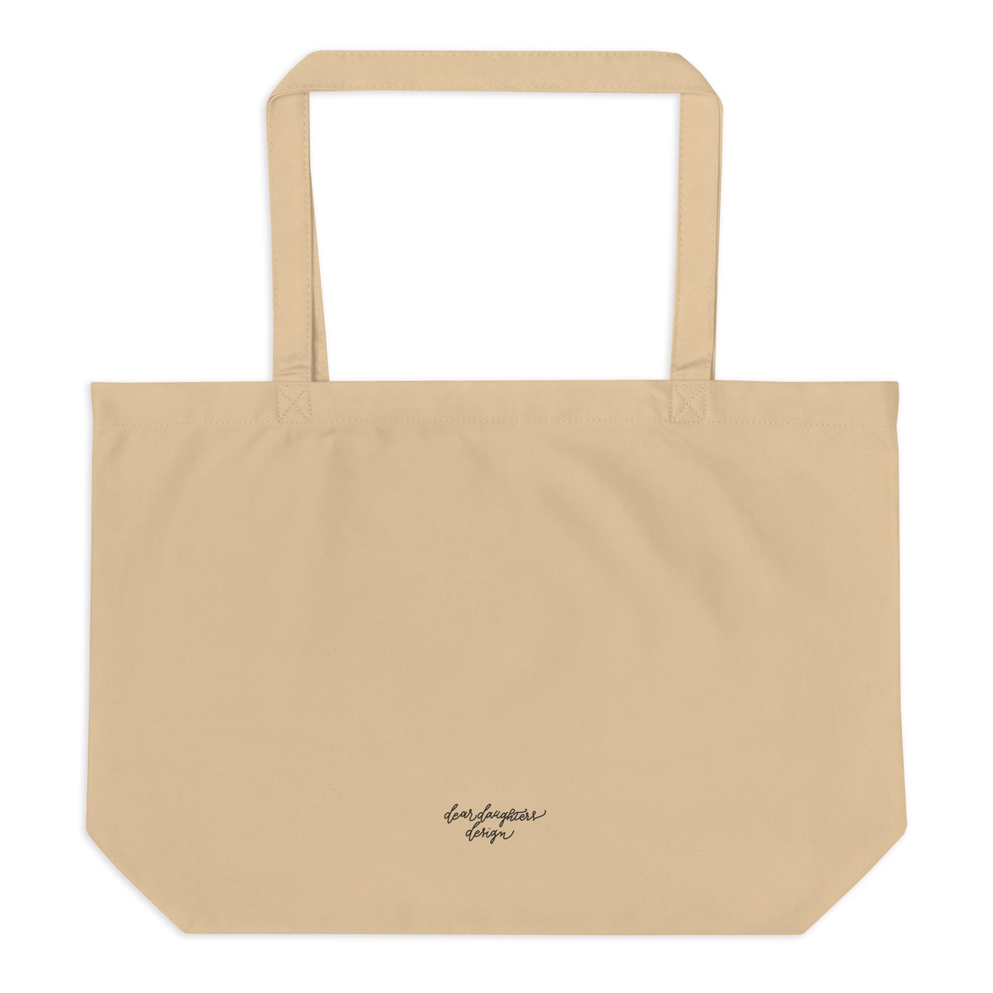 Script "Strong" Calligraphy Printed on Certified Organic Cotton Canvas Large Eco Tote Bag