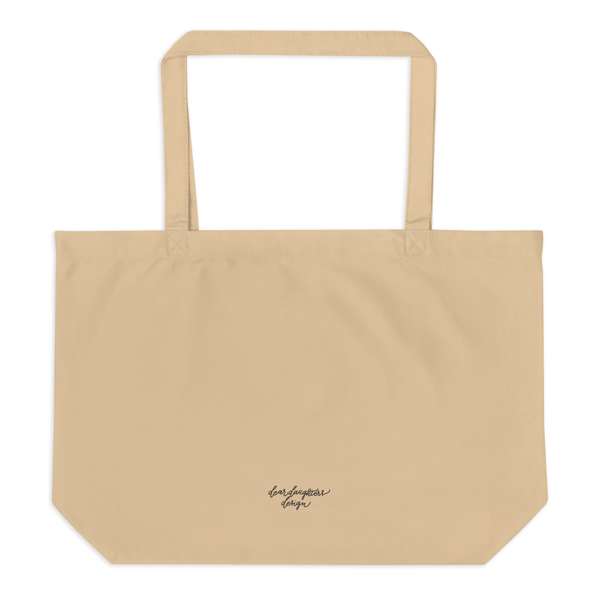 Script "Strong" Calligraphy Printed on Certified Organic Cotton Canvas Large Eco Tote Bag