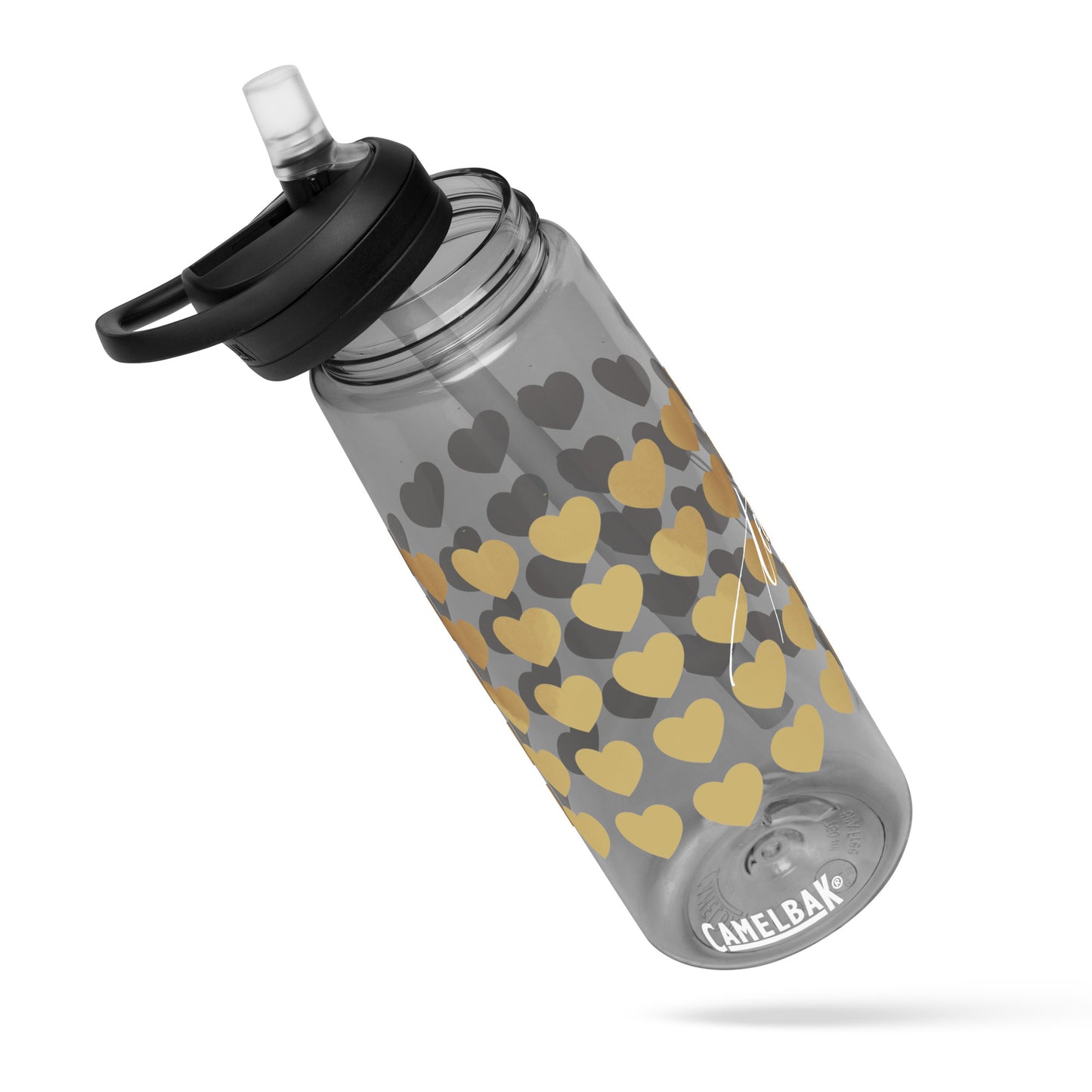 CamelBak Hearts Pattern & Handwritten "Teach" Calligraphy White Chalk Script Printed CamelBak Sports Water Bottle - Teach Because #06