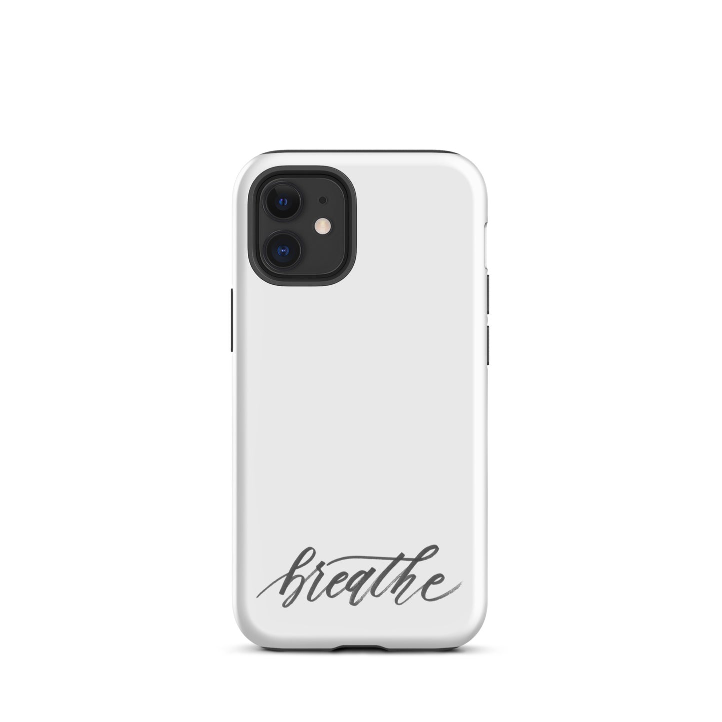 Script "Breathe" Black Calligraphy Printed Tough Case for iPhone®