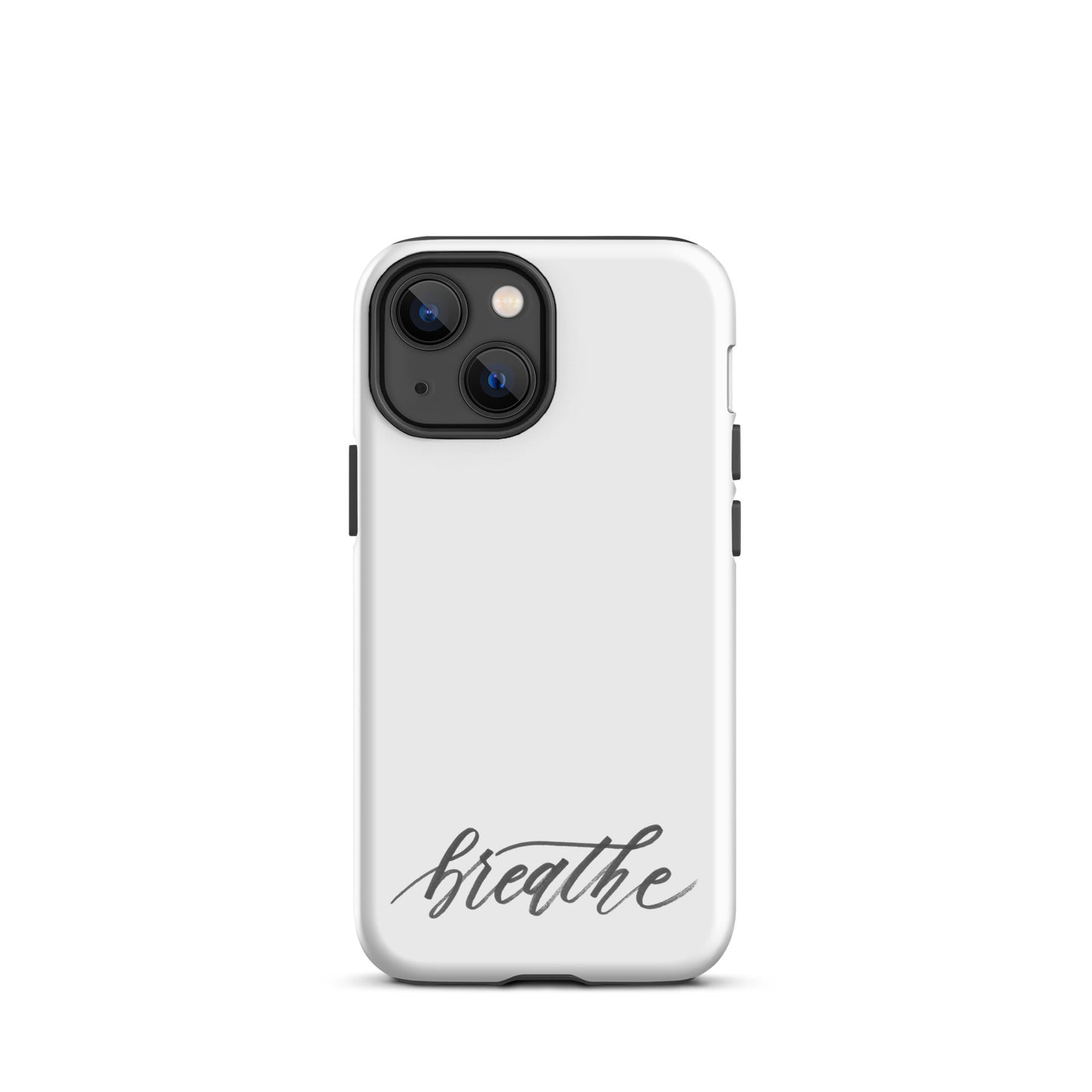 Script "Breathe" Black Calligraphy Printed Tough Case for iPhone®