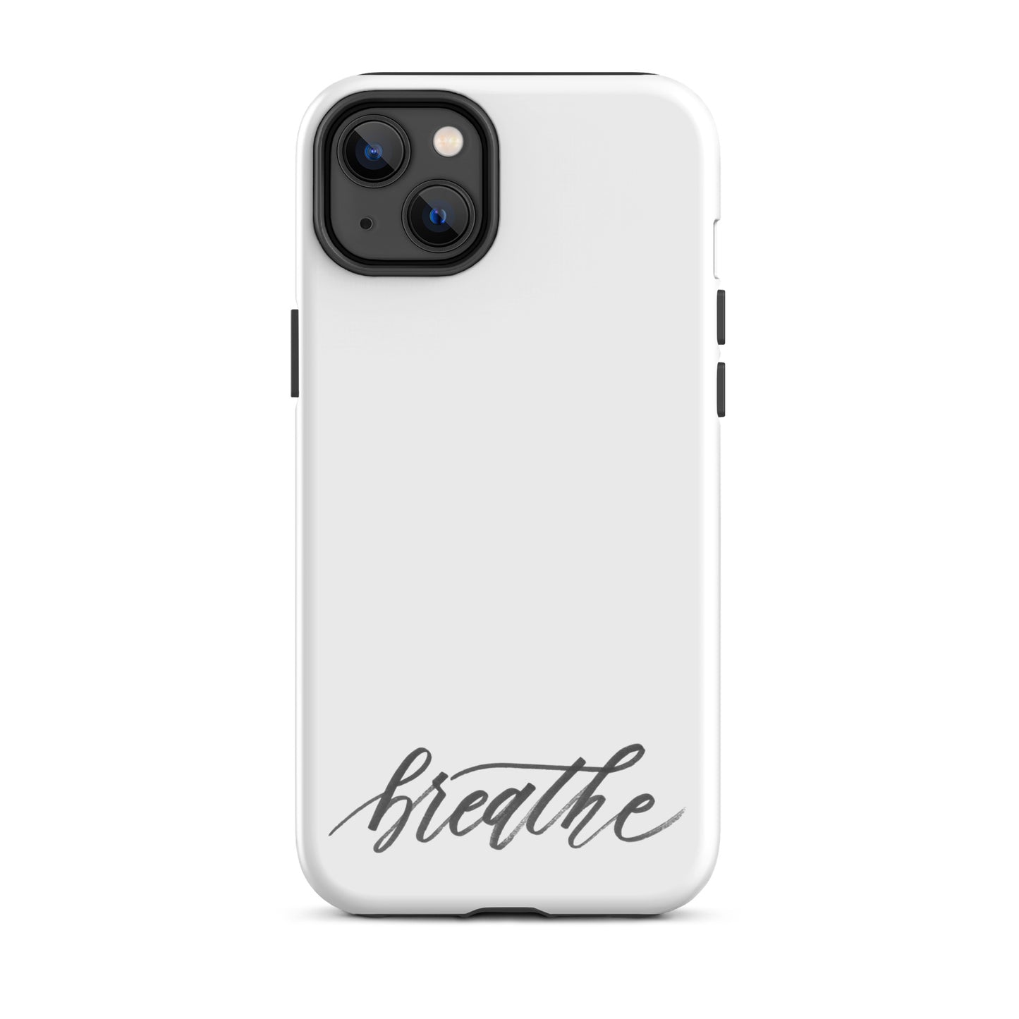 Script "Breathe" Black Calligraphy Printed Tough Case for iPhone®