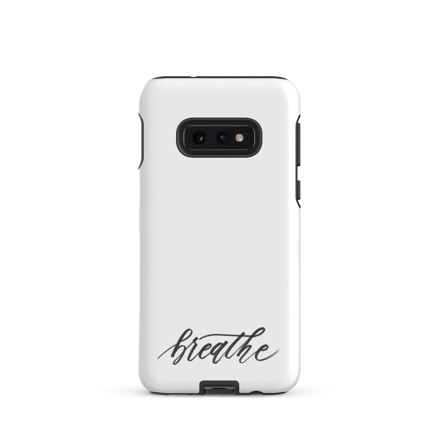 Script "Breathe" Black Calligraphy Printed Tough Case for Samsung®