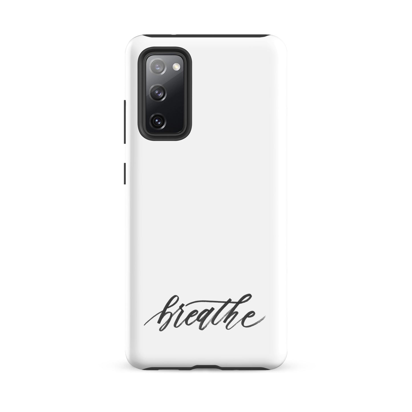 Script "Breathe" Black Calligraphy Printed Tough Case for Samsung®