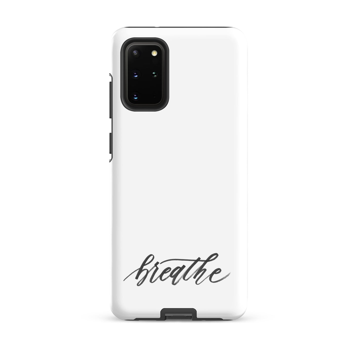 Script "Breathe" Black Calligraphy Printed Tough Case for Samsung®