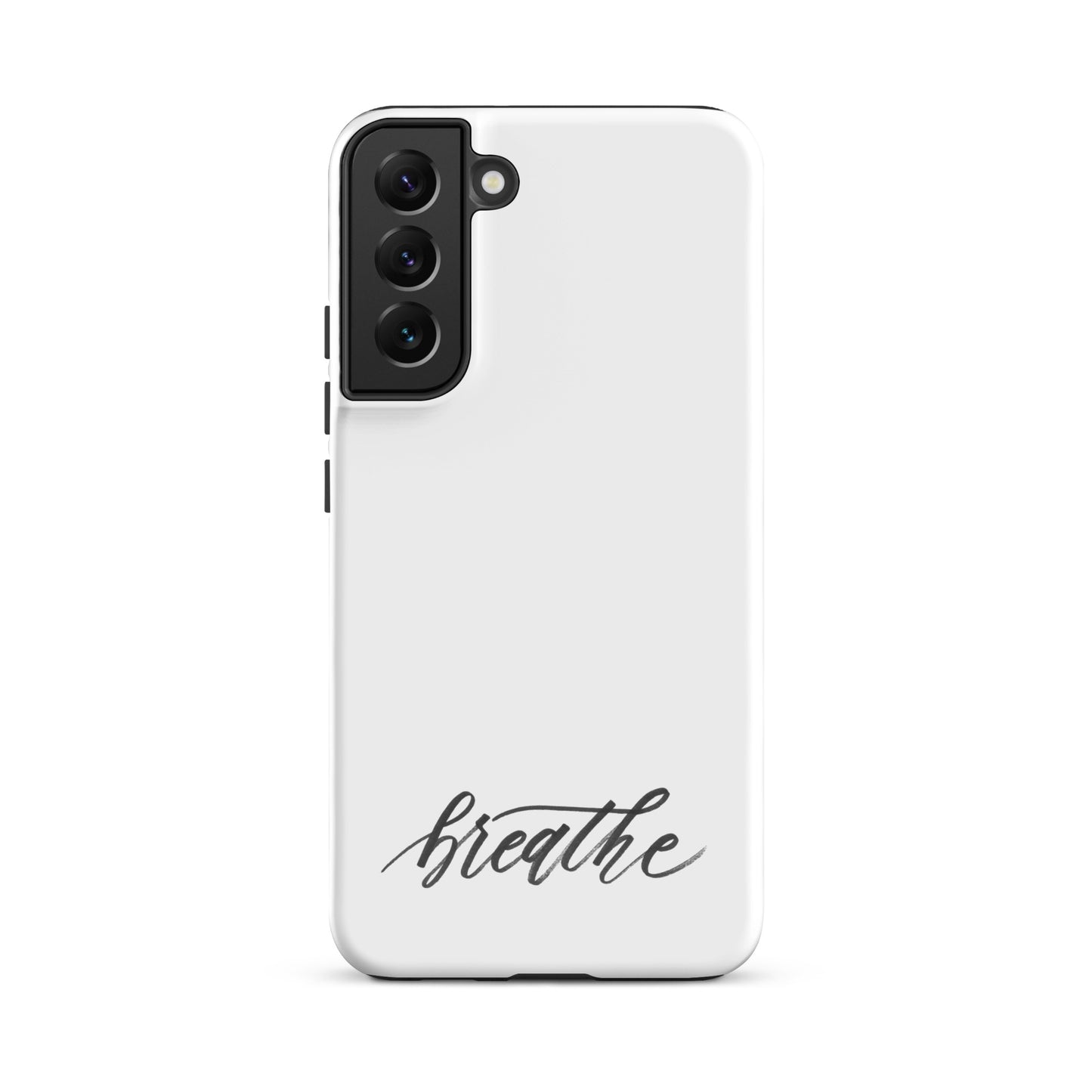 Script "Breathe" Black Calligraphy Printed Tough Case for Samsung®