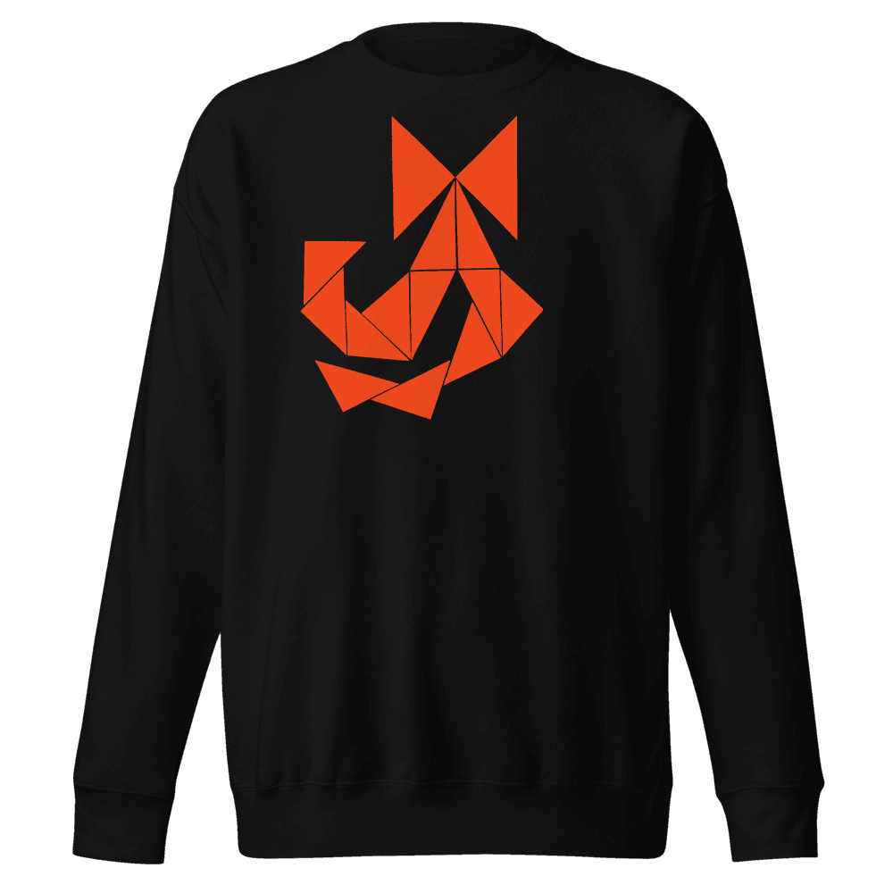 Unique Witchy Vibes Bow Sweatshirt - Orange Abstract - Unisex Premium Sweatshirt - Dear Daughters Design