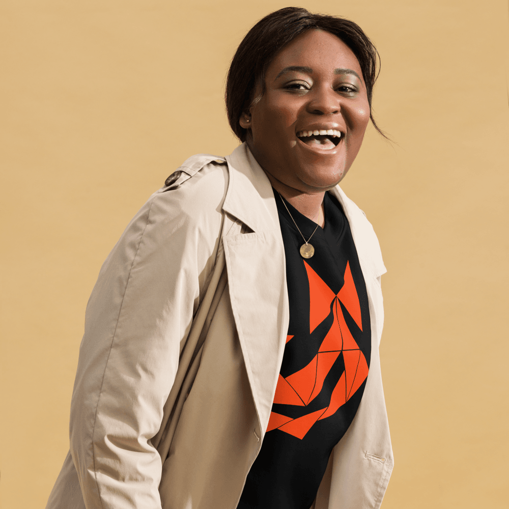 Unique Witchy Vibes Bow Sweatshirt - Orange Abstract - Unisex Premium Sweatshirt - Dear Daughters Design