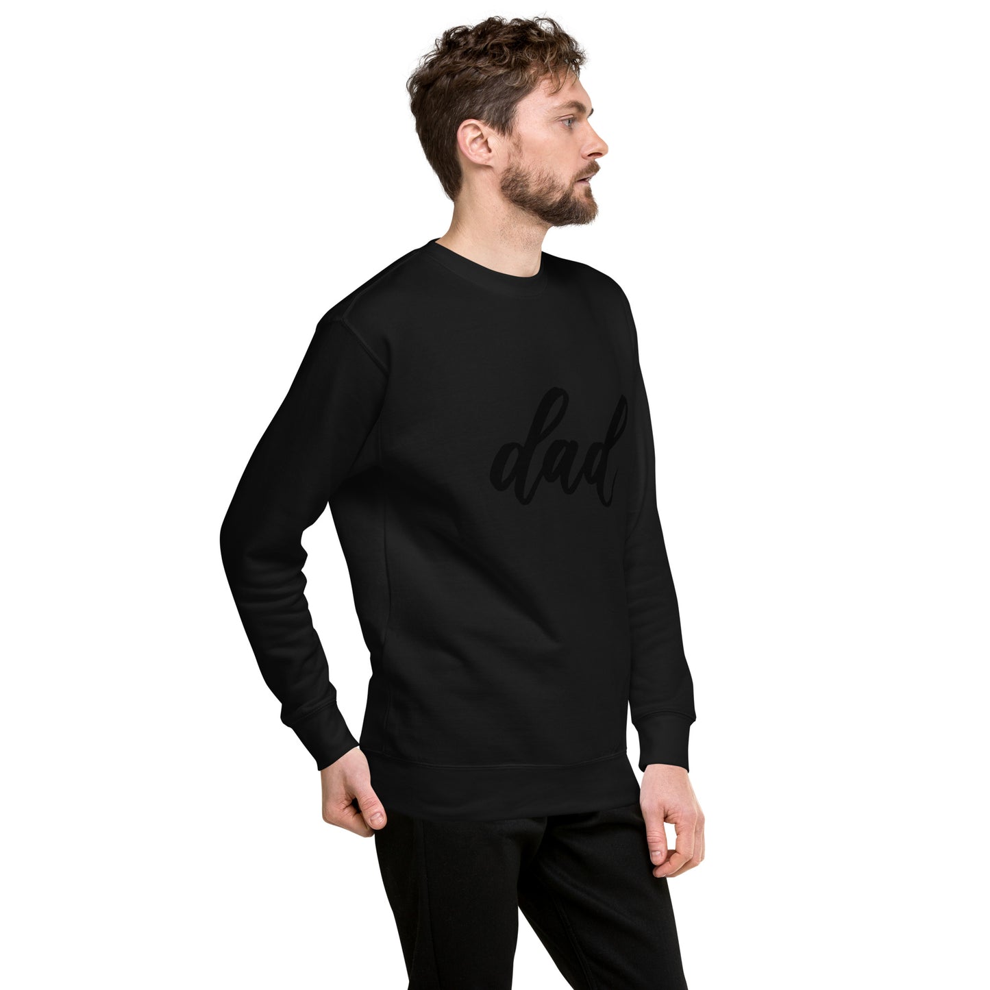 Script "Dad" Calligraphy Printed Unisex Premium Sweatshirt