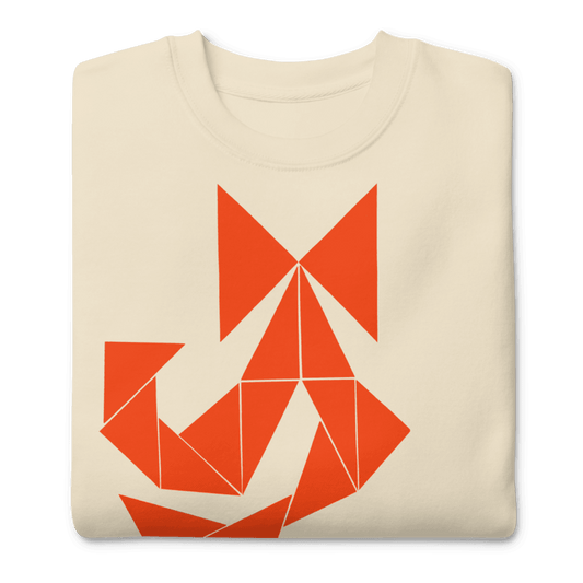 Unique Witchy Vibes Bow Sweatshirt - Orange Abstract - Unisex Premium Sweatshirt - Dear Daughters Design