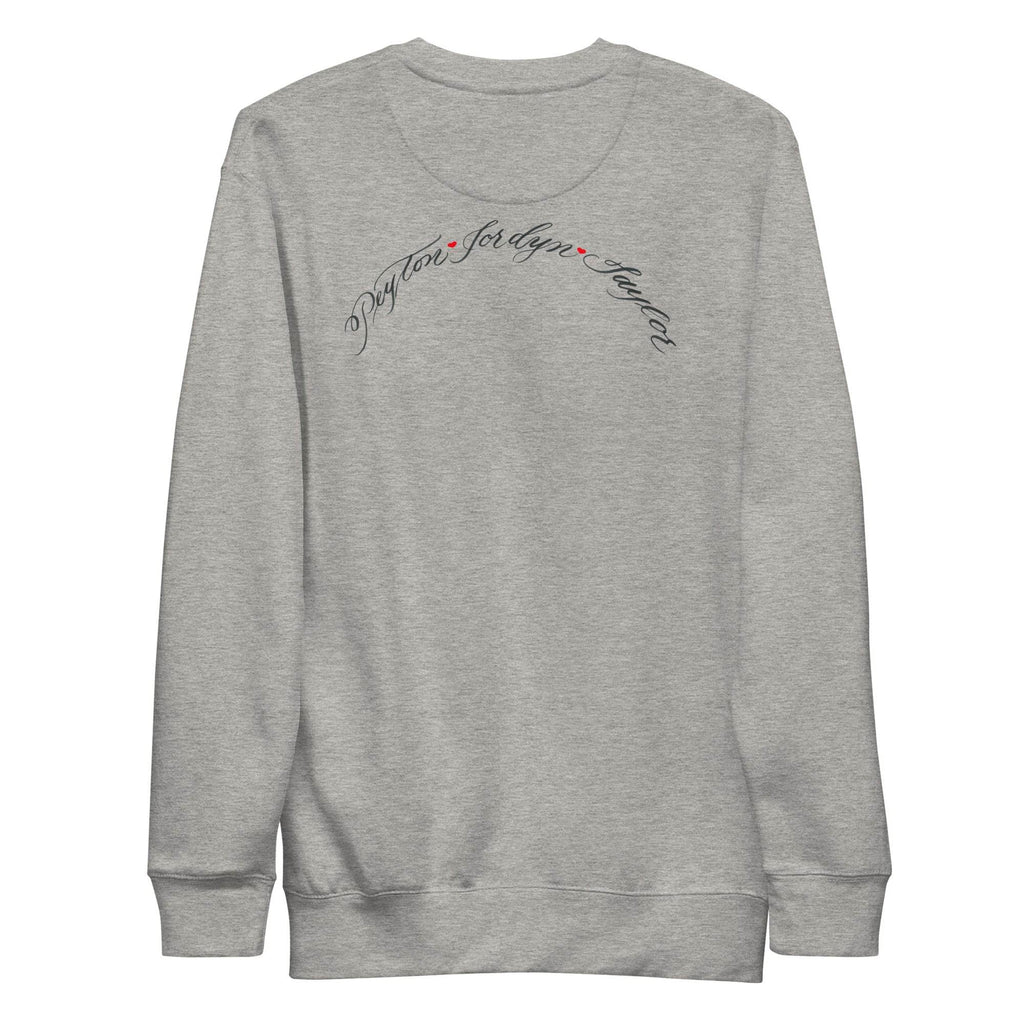 CUSTOM4 - Janie Mama Chest Back - Steeper Arc (Two Location Printing) - Unisex Premium Sweatshirt - CUSTOM - Dear Daughters Design