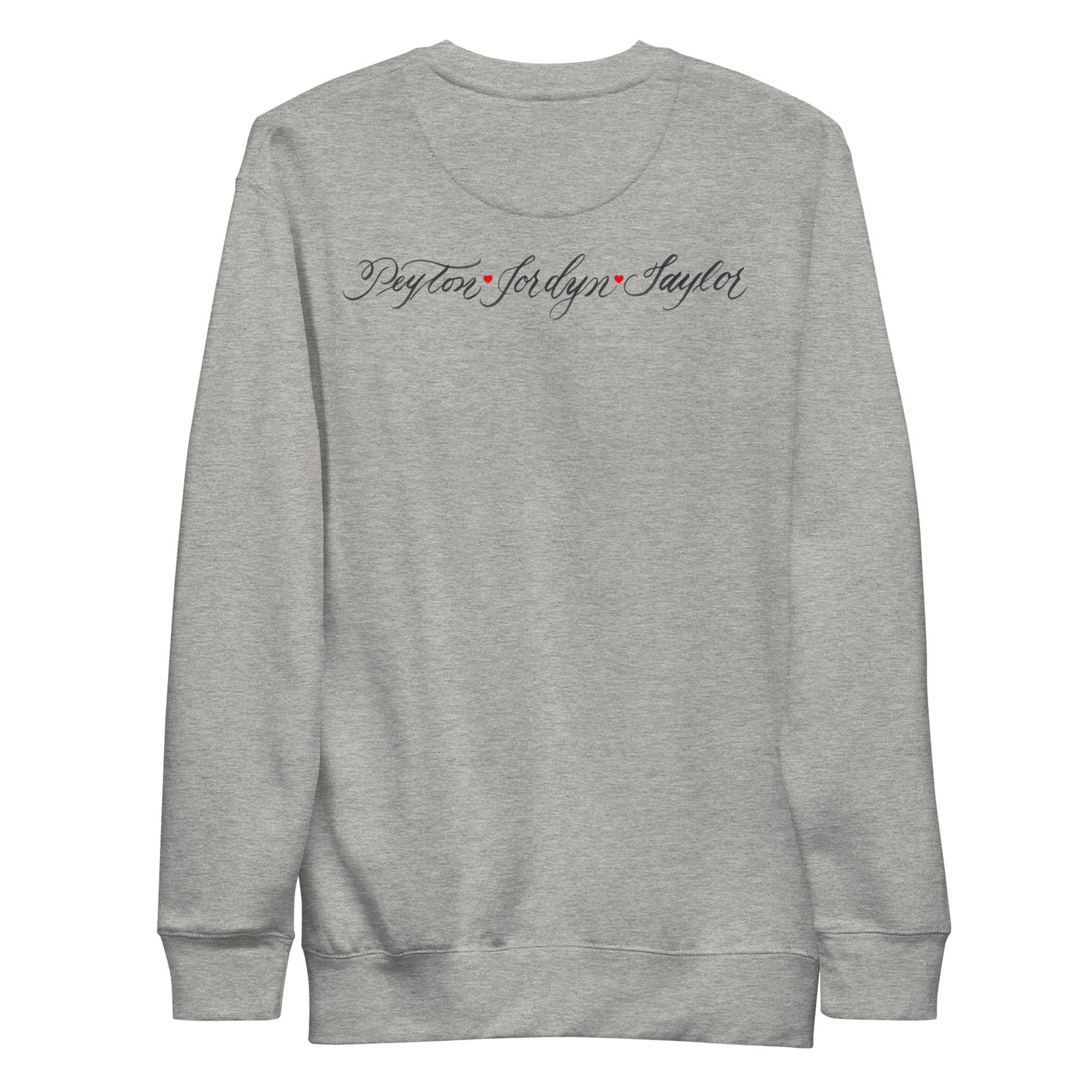 CUSTOM1 - Janie Mama Chest Back (Two Location Printing) - Unisex Premium Sweatshirt - CUSTOM - Dear Daughters Design