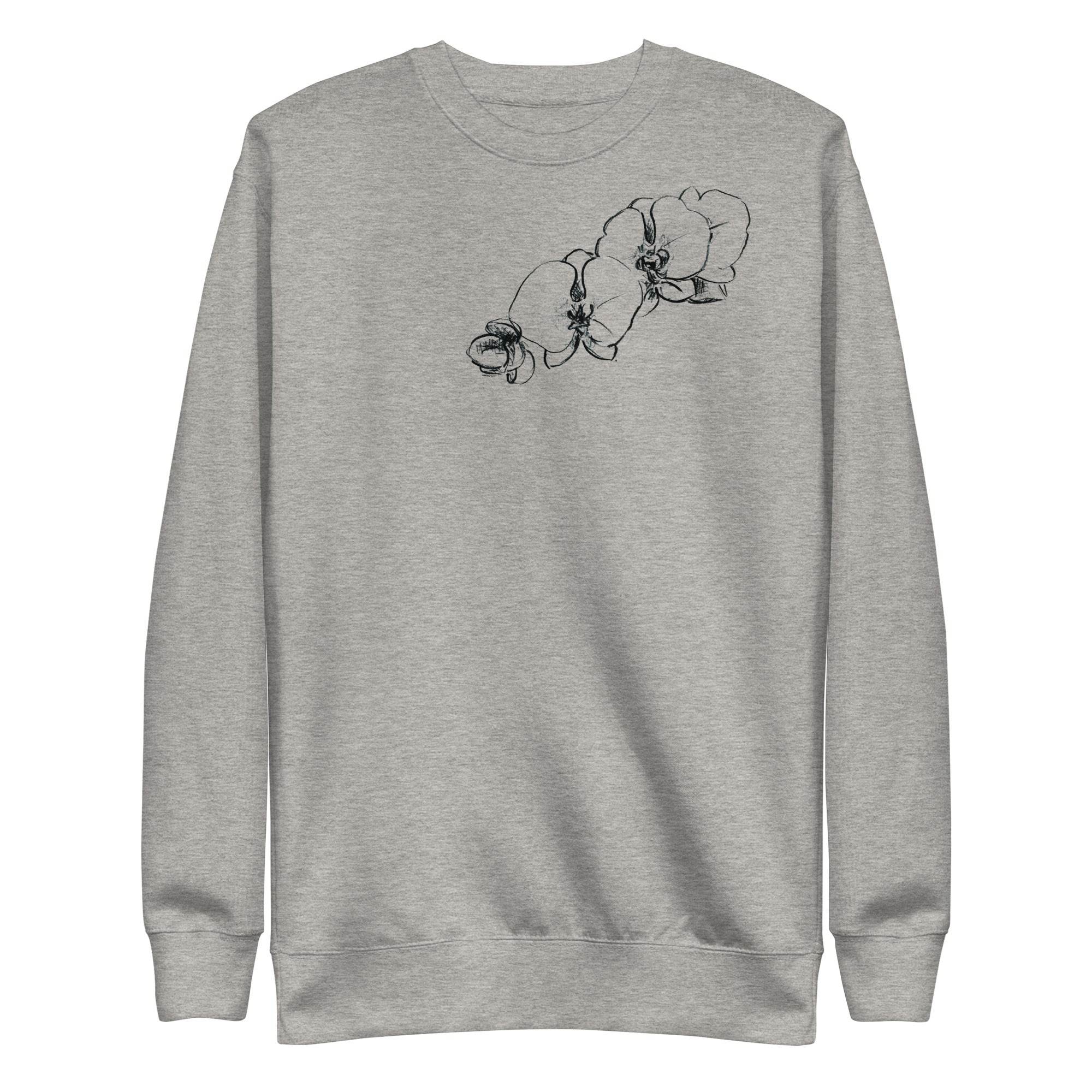 Orchid Sketch Printed Unisex Premium Sweatshirt - Dear Daughters Design