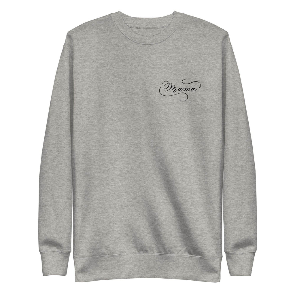 CUSTOM4 - Janie Mama Chest Back - Steeper Arc (Two Location Printing) - Unisex Premium Sweatshirt - CUSTOM - Dear Daughters Design