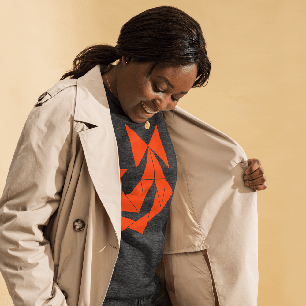 Unique Witchy Vibes Bow Sweatshirt - Orange Abstract - Unisex Premium Sweatshirt - Dear Daughters Design