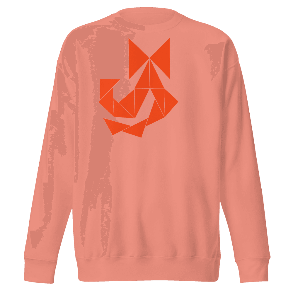 Unique Witchy Vibes Bow Sweatshirt - Orange Abstract - Unisex Premium Sweatshirt - Dear Daughters Design
