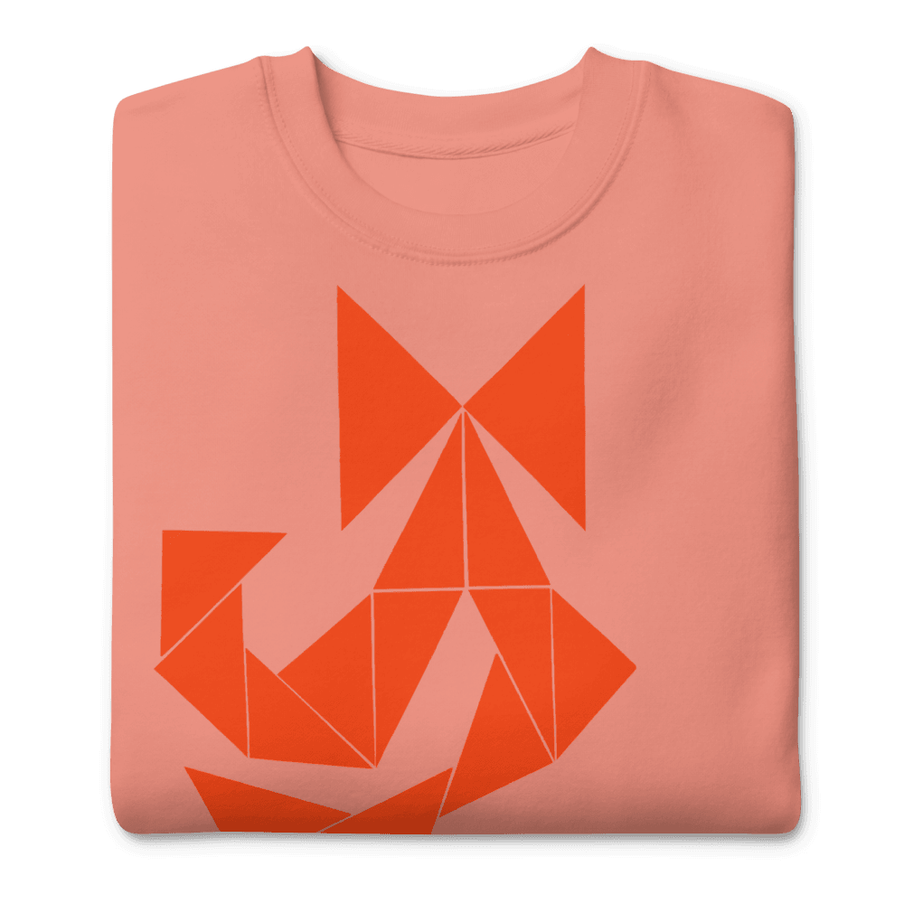 Unique Witchy Vibes Bow Sweatshirt - Orange Abstract - Unisex Premium Sweatshirt - Dear Daughters Design