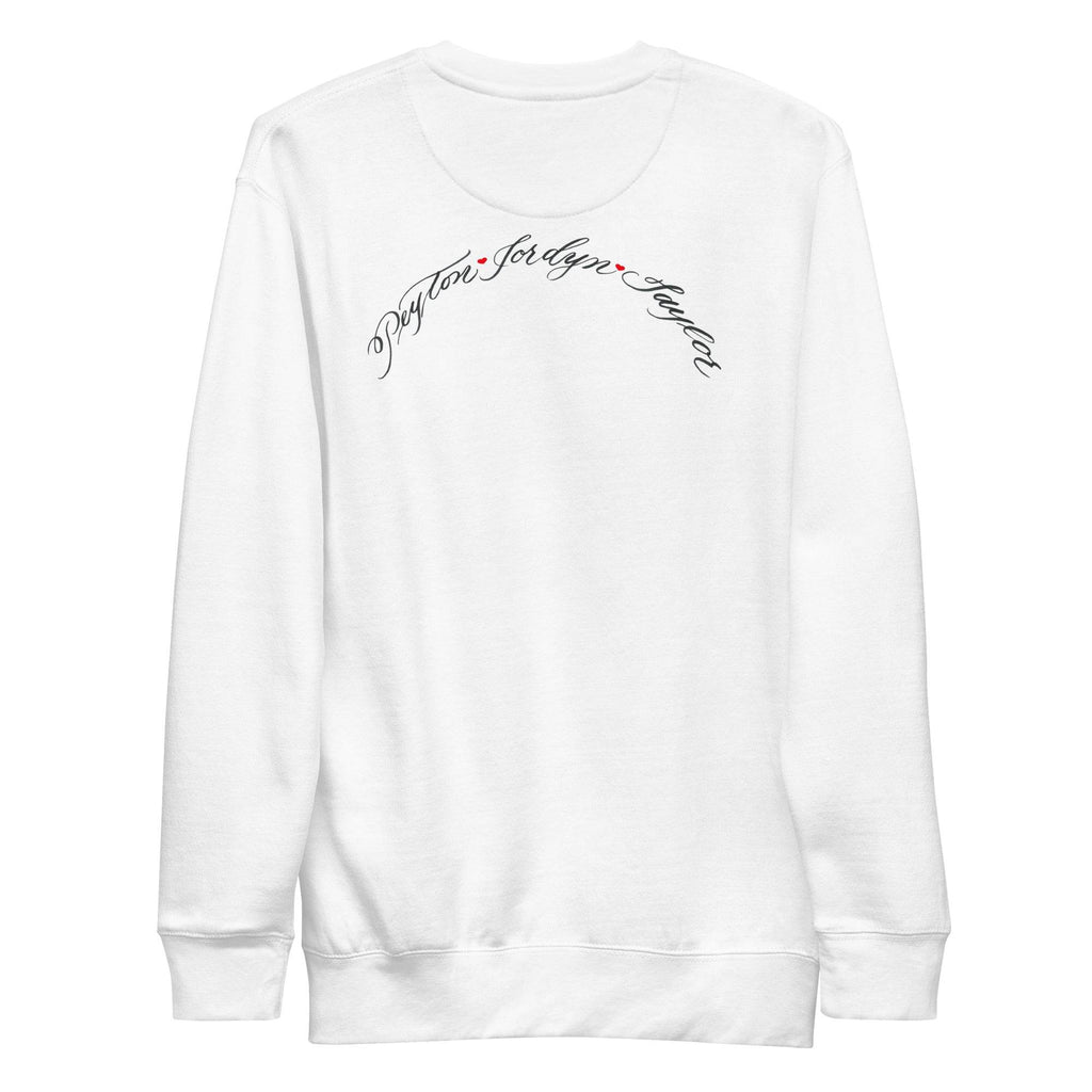 CUSTOM4 - Janie Mama Chest Back - Steeper Arc (Two Location Printing) - Unisex Premium Sweatshirt - CUSTOM - Dear Daughters Design