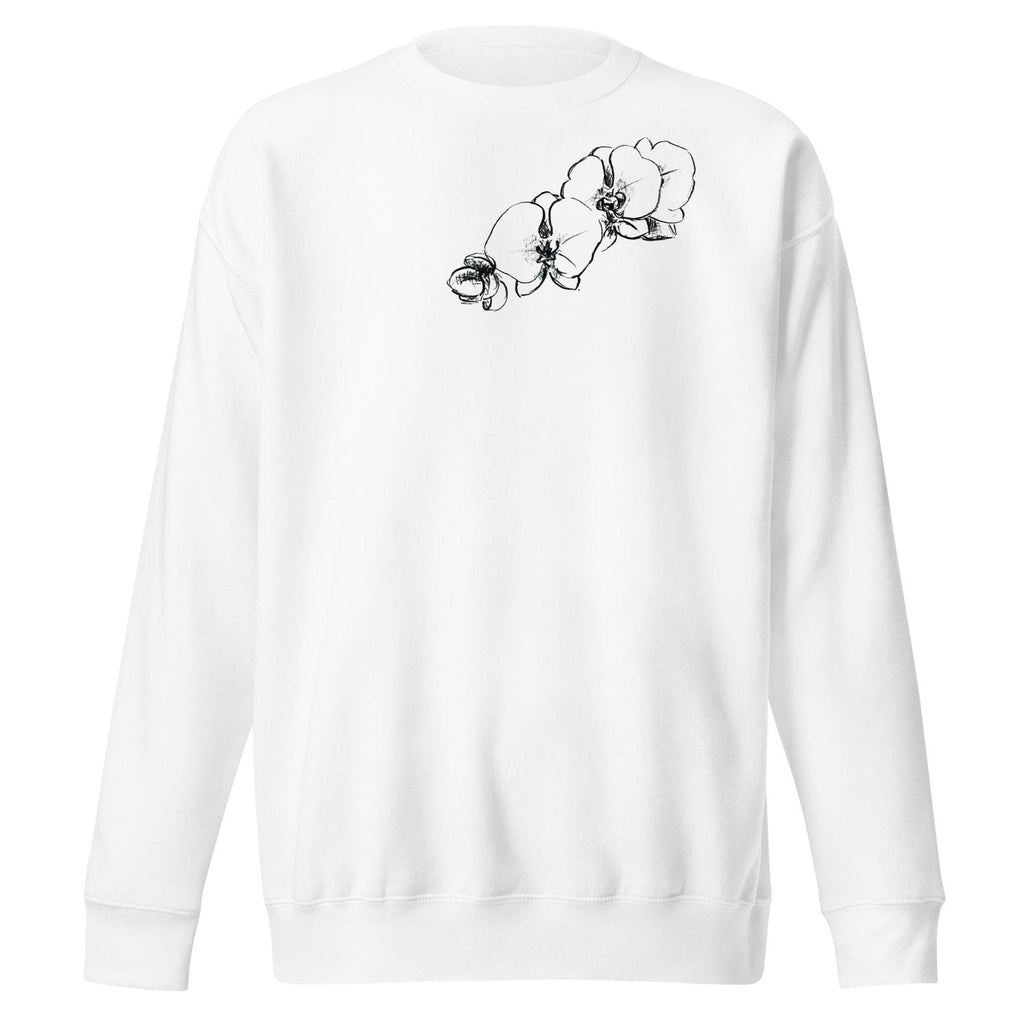 Orchid Sketch Printed Unisex Premium Sweatshirt - Dear Daughters Design