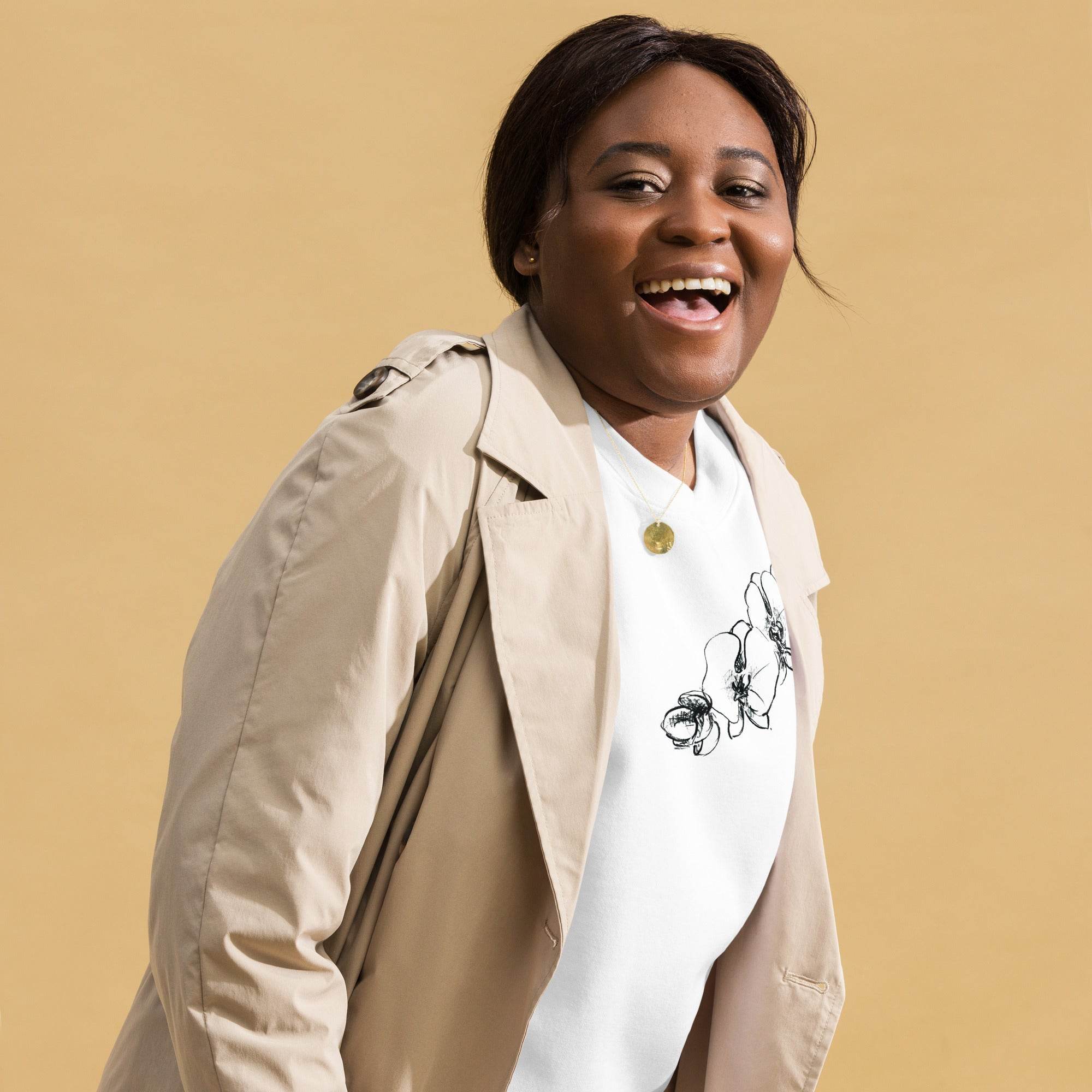 Orchid Sketch Printed Unisex Premium Sweatshirt - Dear Daughters Design