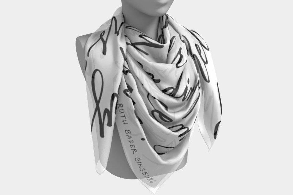 Gift for Readers or Teachers - Scarf with Reading Quote by Ruth Bader Ginsburg (RBG) - Dear Daughters Design