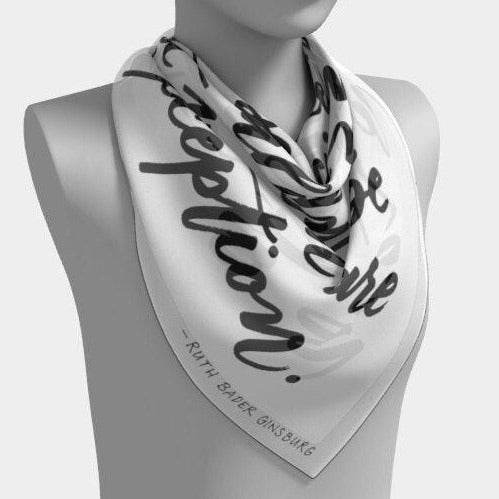 Gift for Feminist - Scarf with Decisions Quote by Ruth Bader Ginsburg - Dear Daughters Design