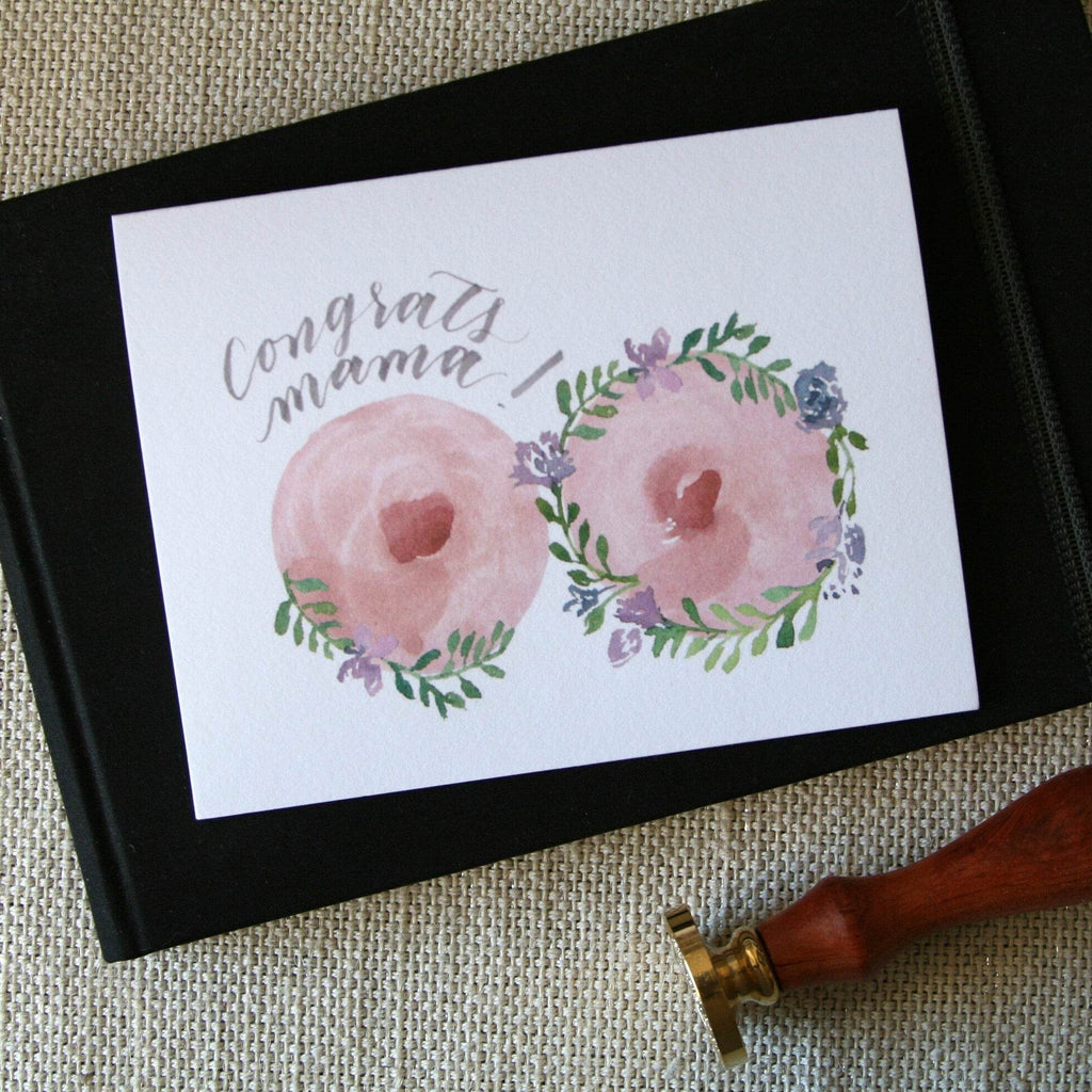 Celebrate Breastfeeding Journey Card - Congrats Mama Card - PURPLE - Dear Daughters Design