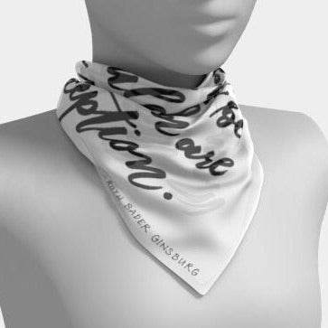 Gift for Feminist - Scarf with Decisions Quote by Ruth Bader Ginsburg - Dear Daughters Design