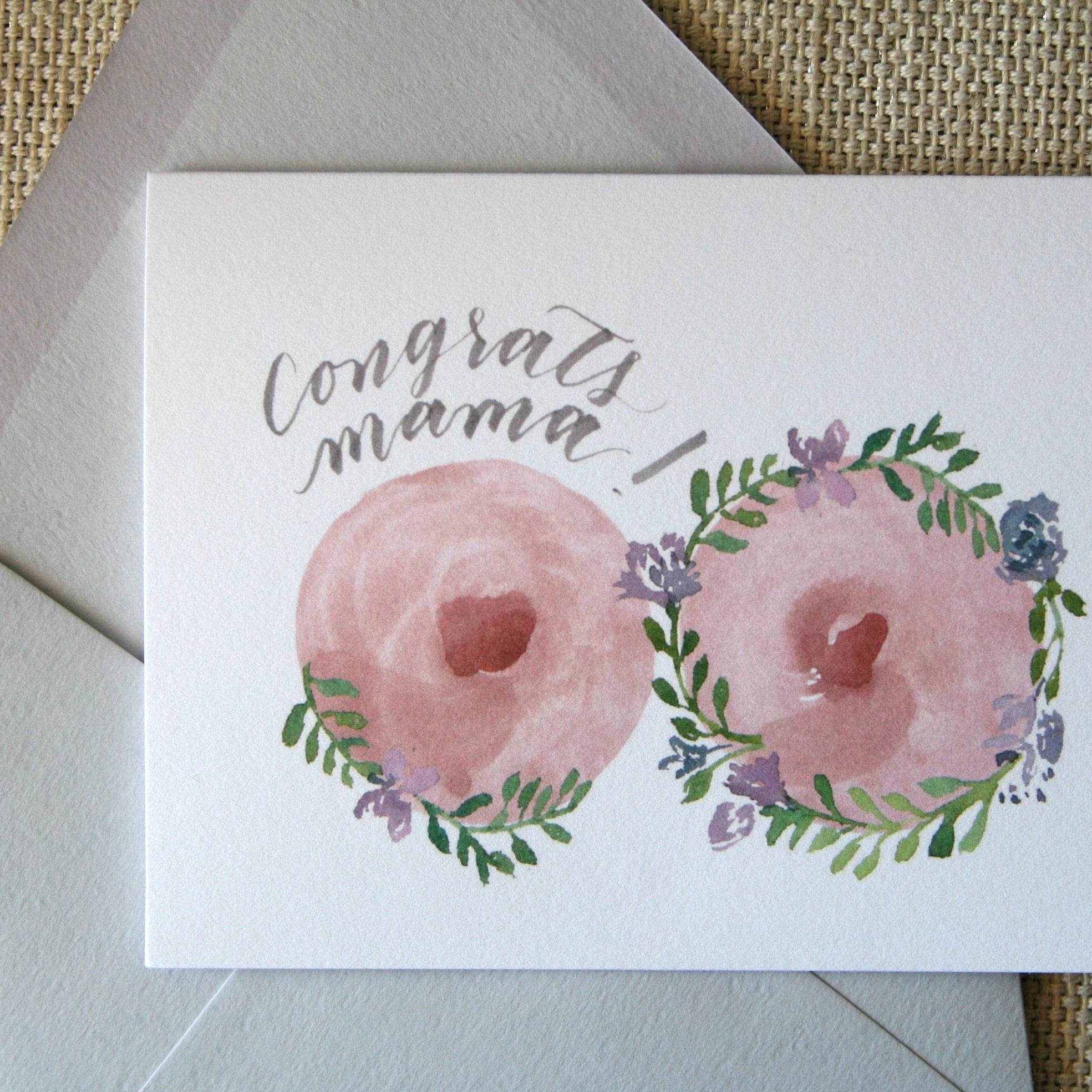 Celebrate Breastfeeding Journey Card - Congrats Mama Card - PURPLE - Dear Daughters Design